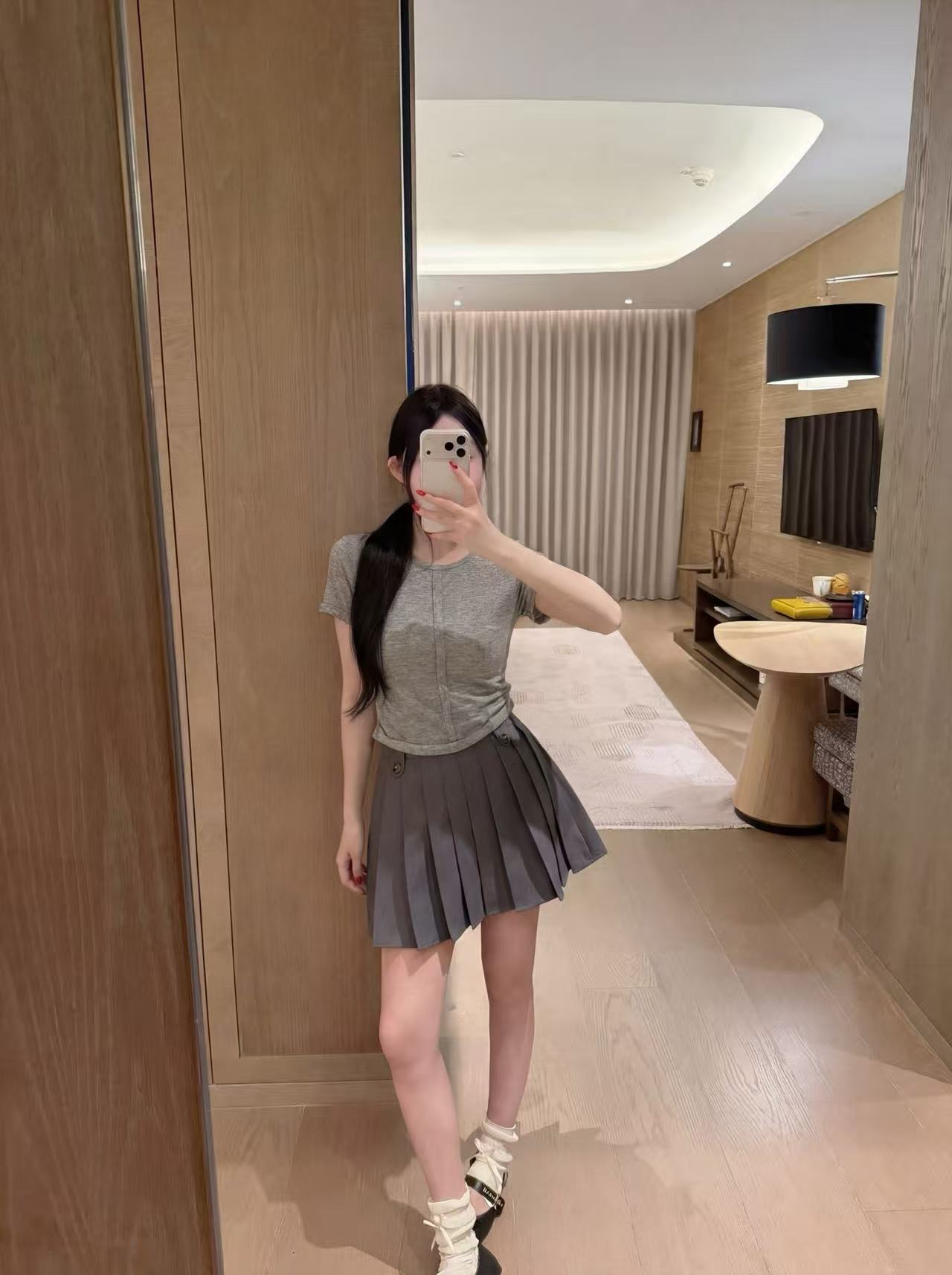 M1UM1U シンプルなTシャツ＋スカートのツーピースセット【50％割引+送料無料】