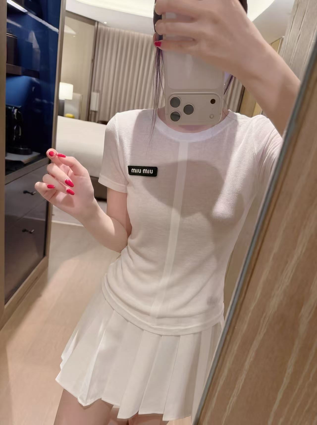 M1UM1U シンプルなTシャツ＋スカートのツーピースセット【50％割引+送料無料】