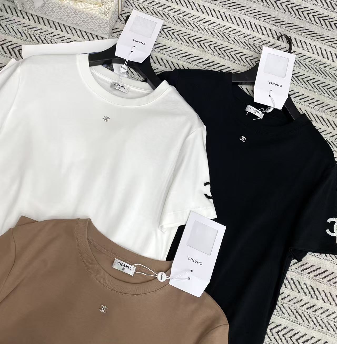 CHANE1 シンプルダブルC Tシャツ【50％割引+送料無料】