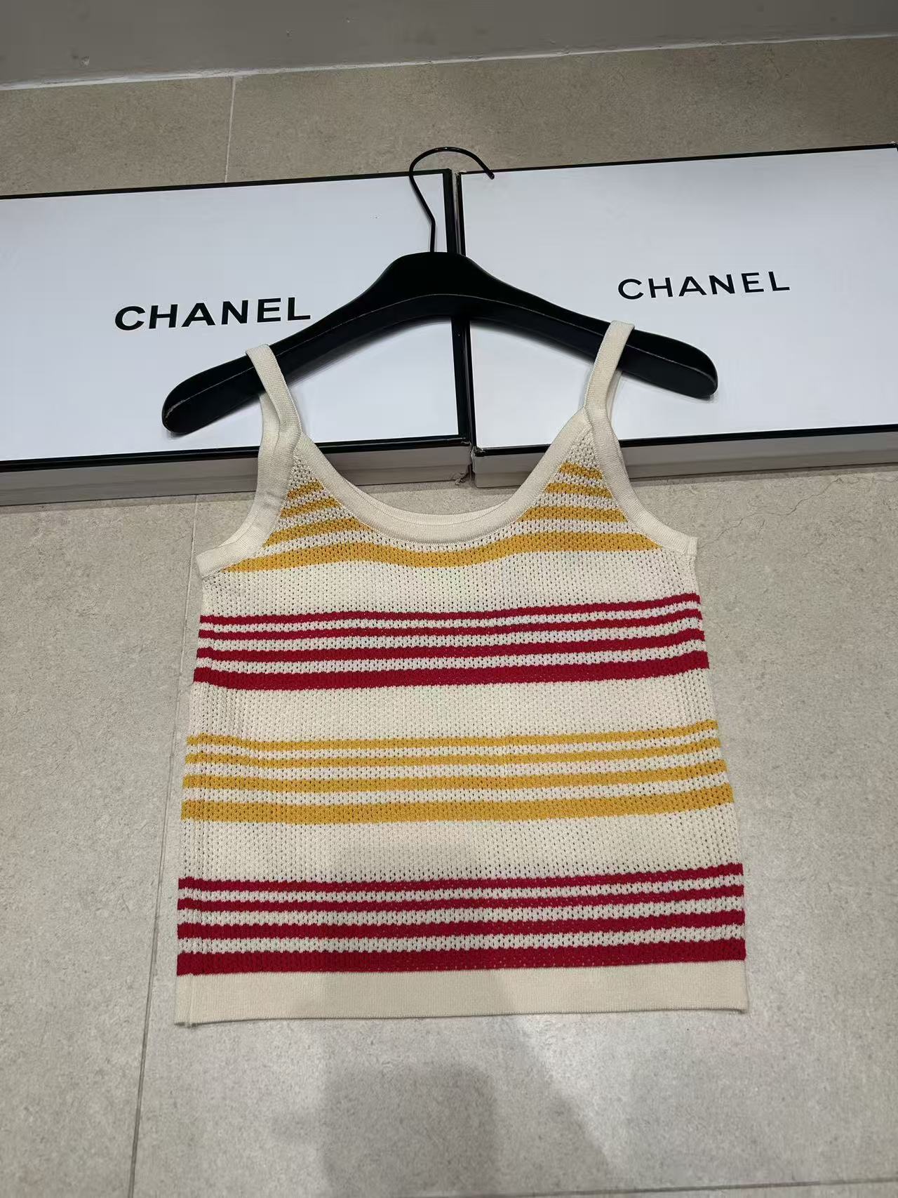 M1UM1U ストライプ柄カラフルウールベスト【50％割引+送料無料】