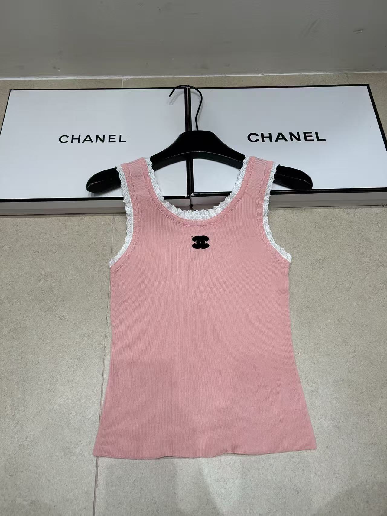 CHANE1 ダブルC レースウールベスト【50％割引+送料無料】