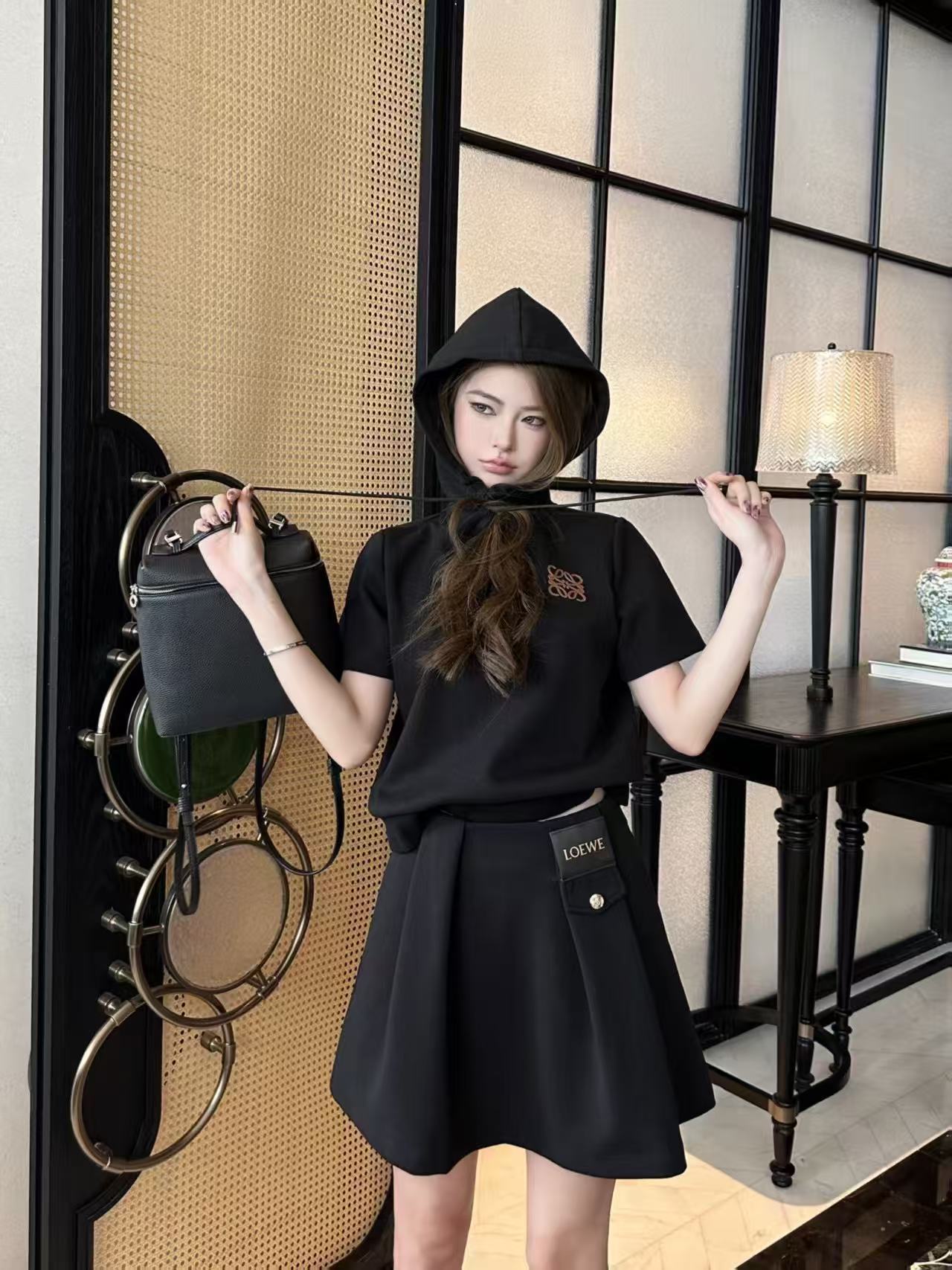 L0WEW パーカーとスカートのツーピースセット【50％割引+送料無料】