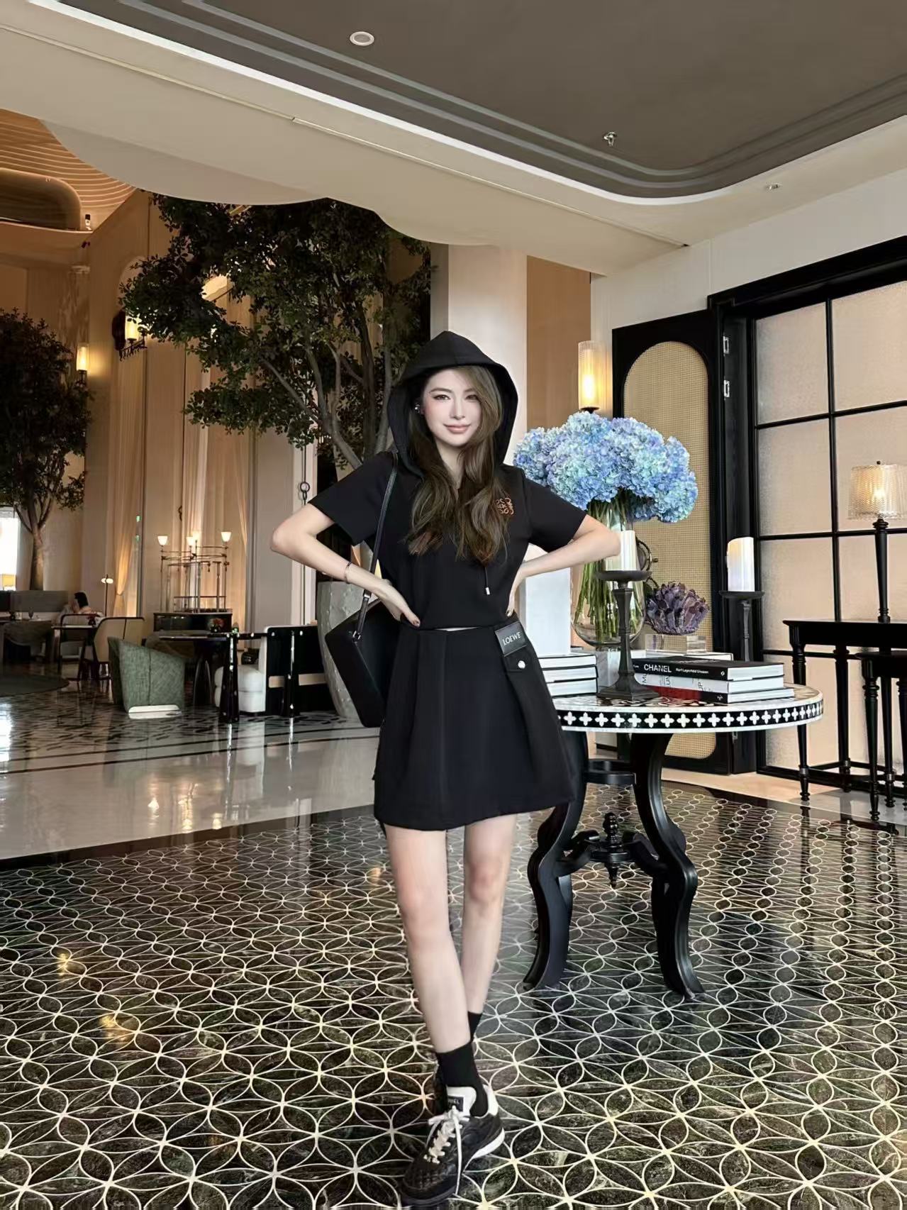 L0WEW パーカーとスカートのツーピースセット【50％割引+送料無料】