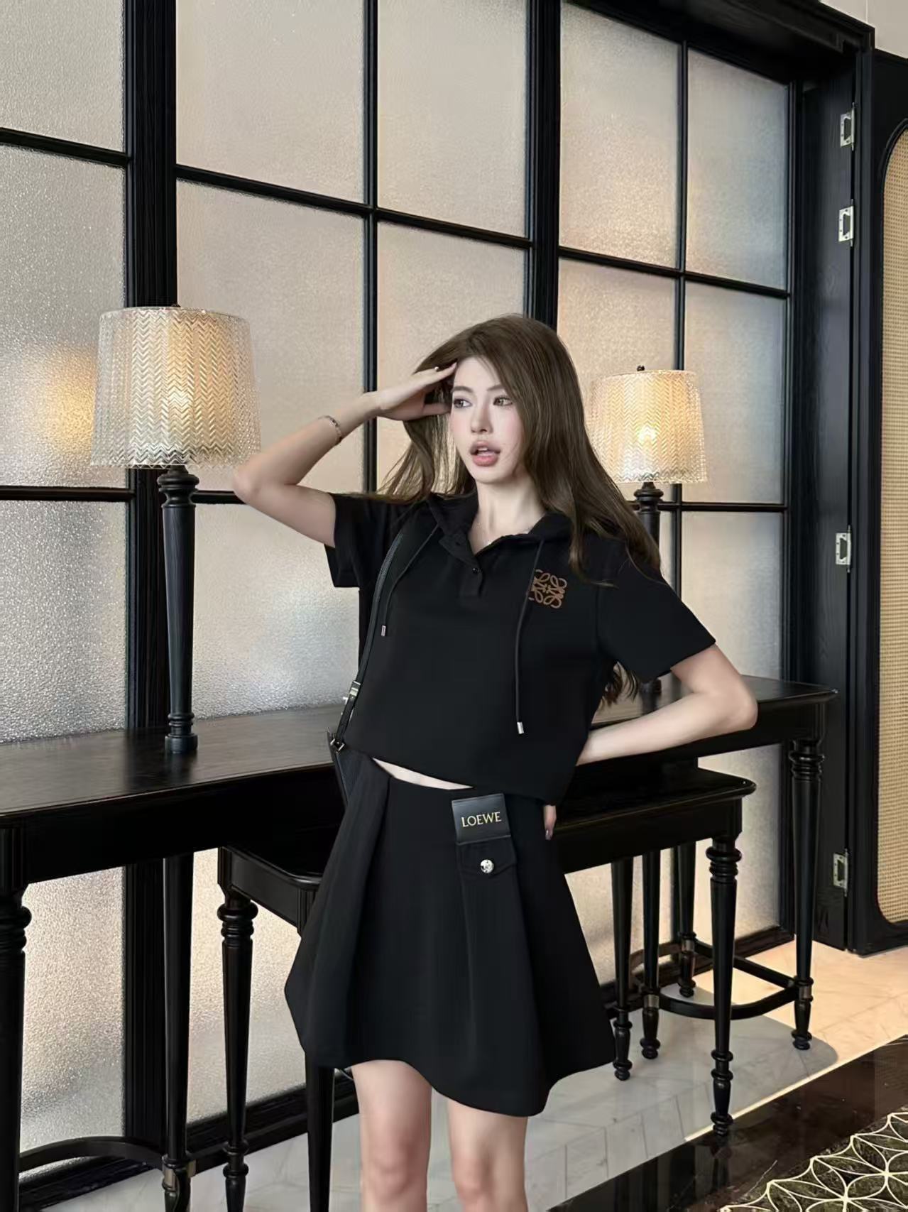 L0WEW パーカーとスカートのツーピースセット【50％割引+送料無料】