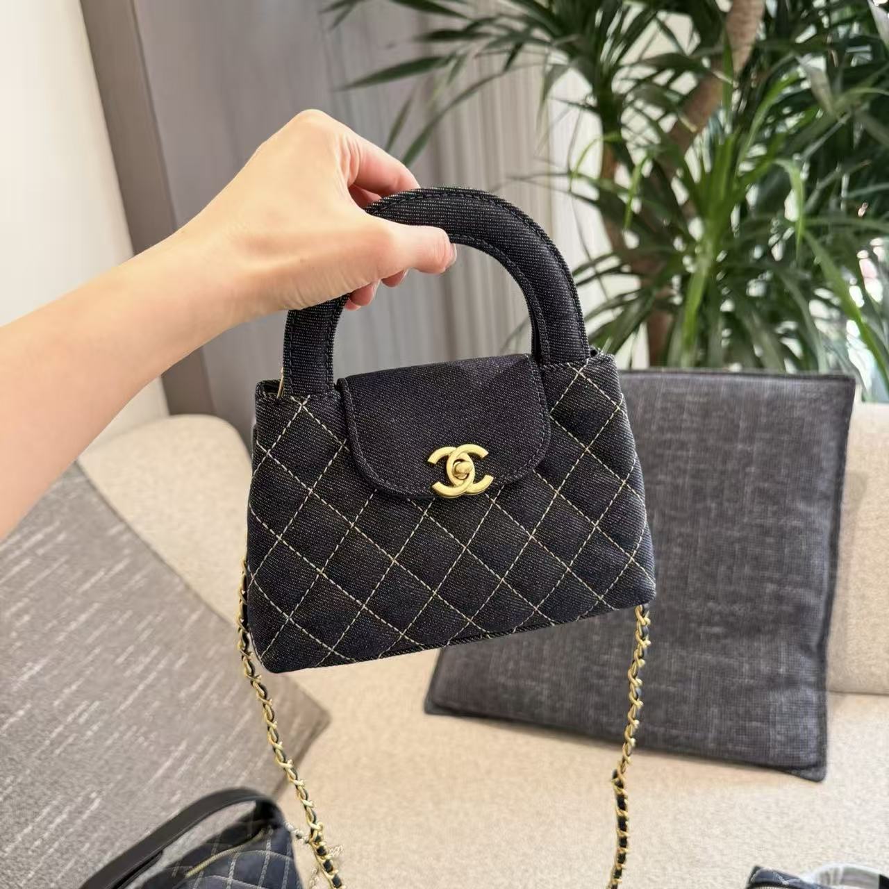 CHANE1 Kellyデニムハンドバッグ【50％割引+送料無料】