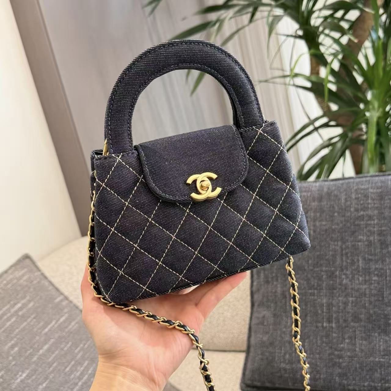 CHANE1 Kellyデニムハンドバッグ【50％割引+送料無料】