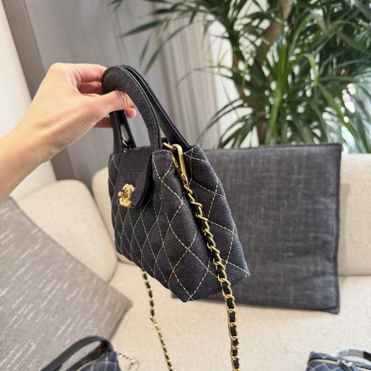 CHANE1 Kellyデニムハンドバッグ【50％割引+送料無料】