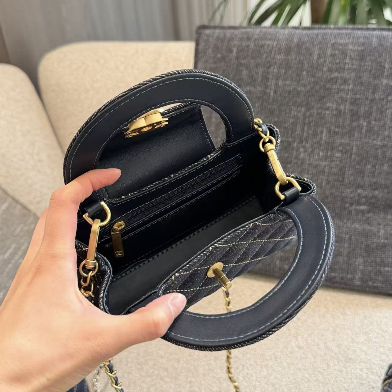 CHANE1 Kellyデニムハンドバッグ【50％割引+送料無料】