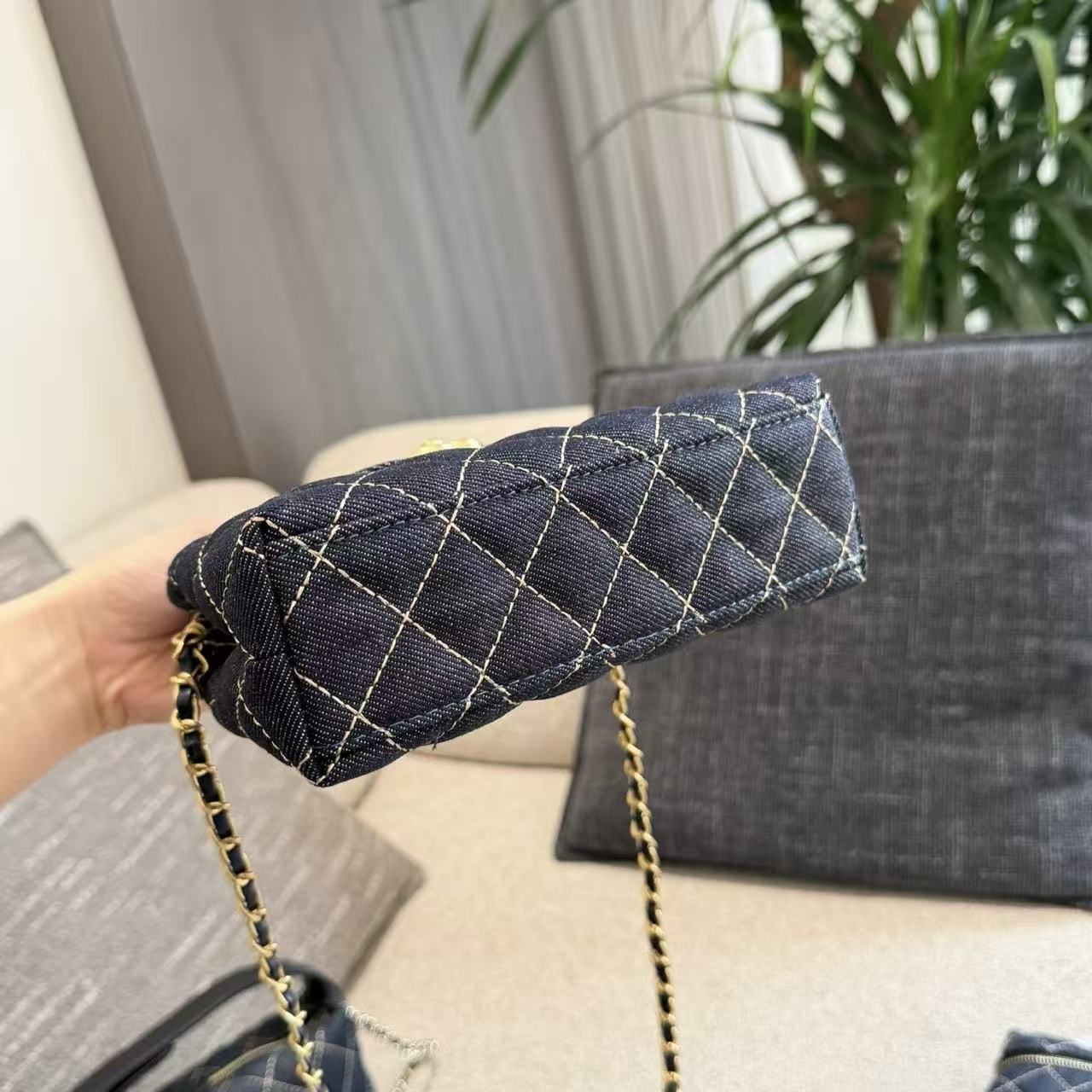 CHANE1 Kellyデニムハンドバッグ【50％割引+送料無料】