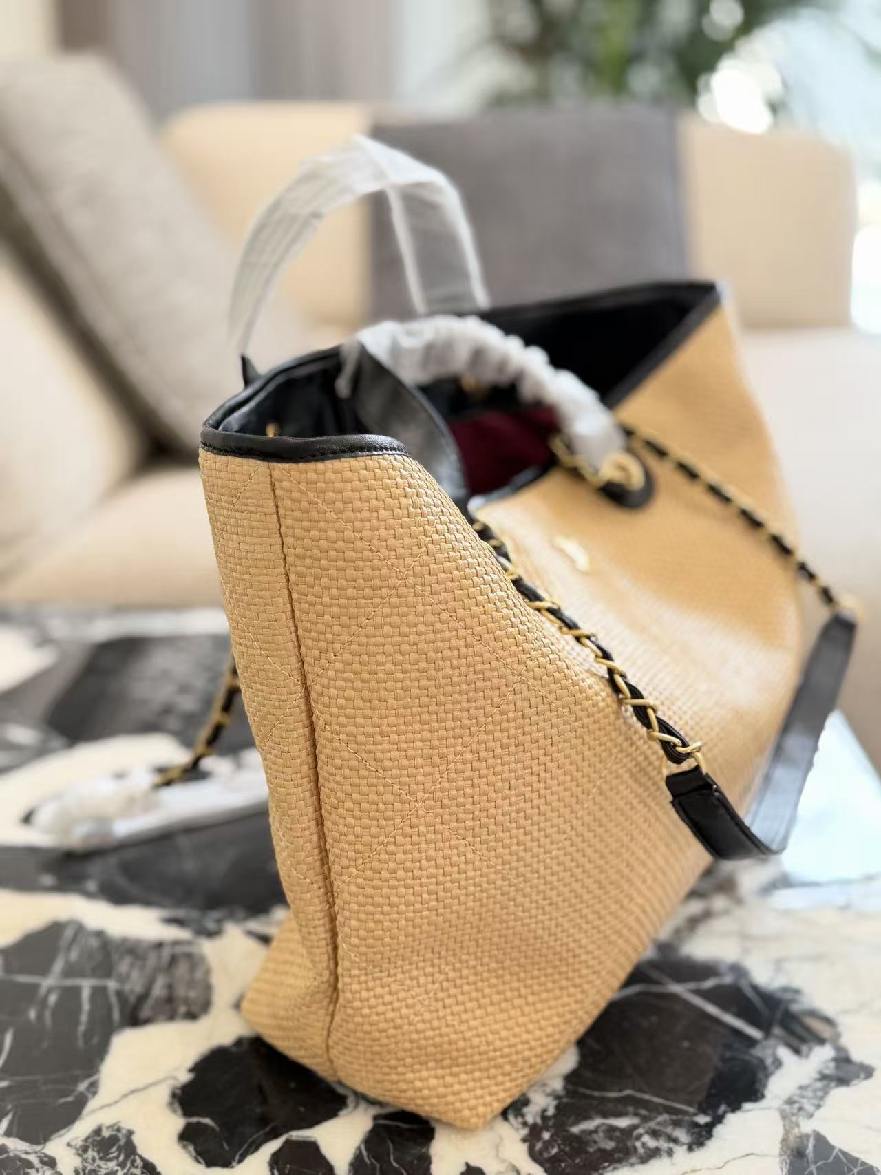 CHANE1織りチェーントートバッグ【50％割引+送料無料】