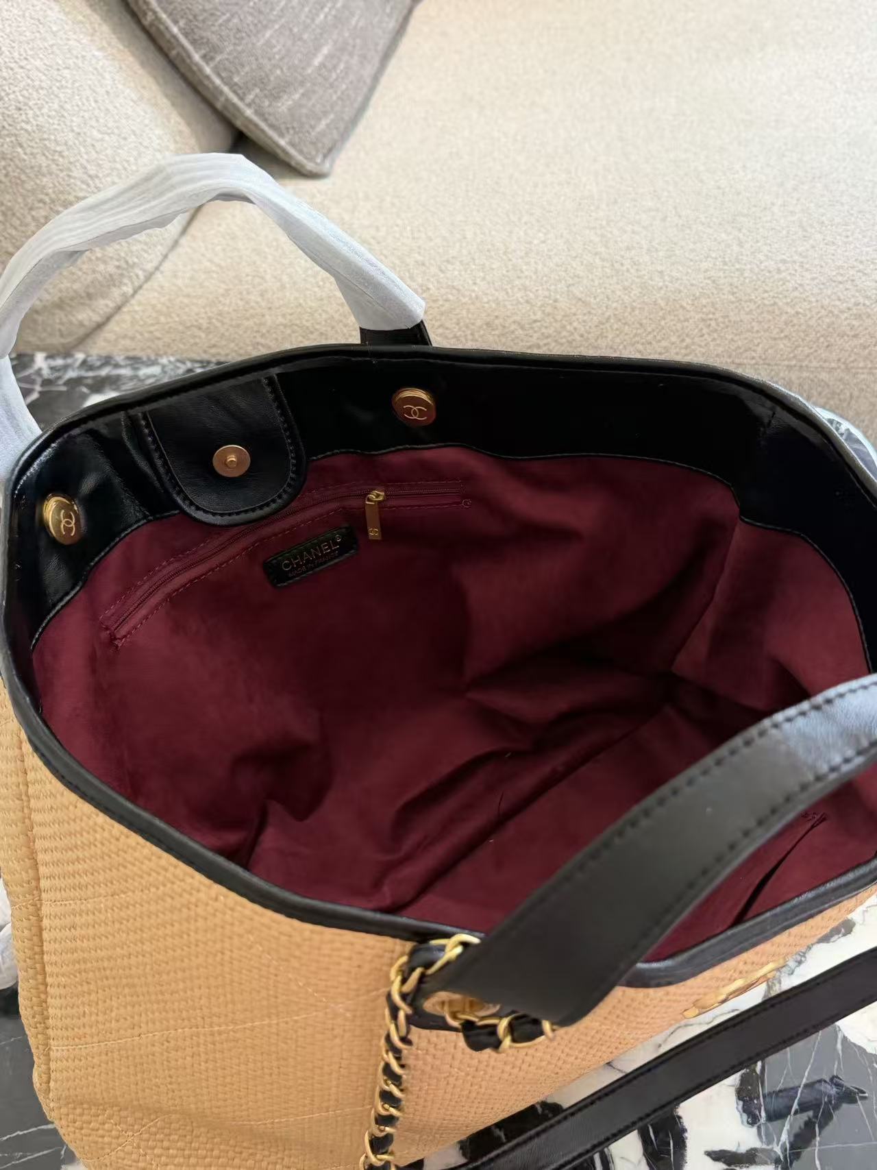 CHANE1織りチェーントートバッグ【50％割引+送料無料】