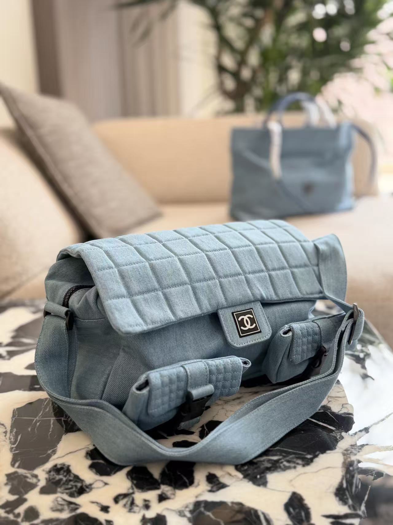 CHANE1 デニムモーターサイクルバッグ【50％割引+送料無料】