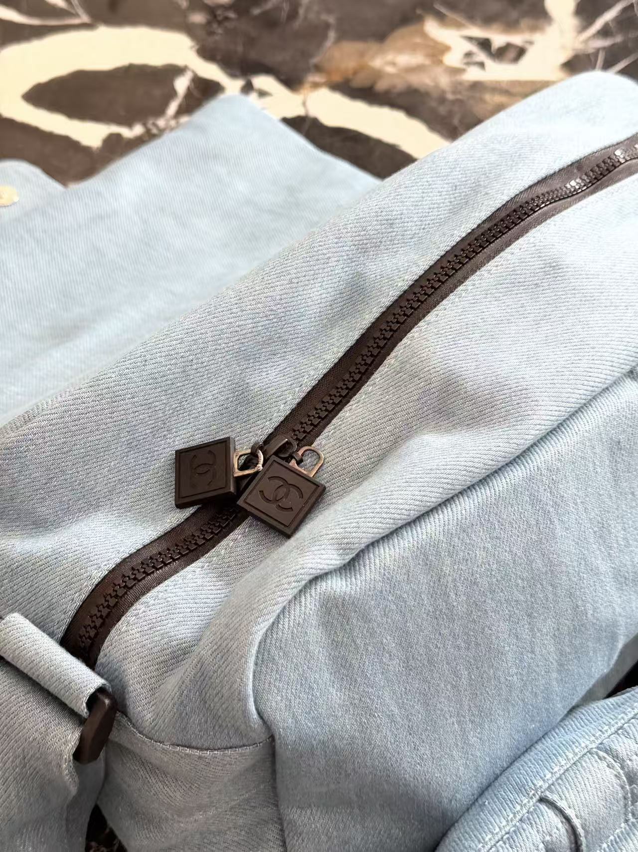 CHANE1 デニムモーターサイクルバッグ【50％割引+送料無料】