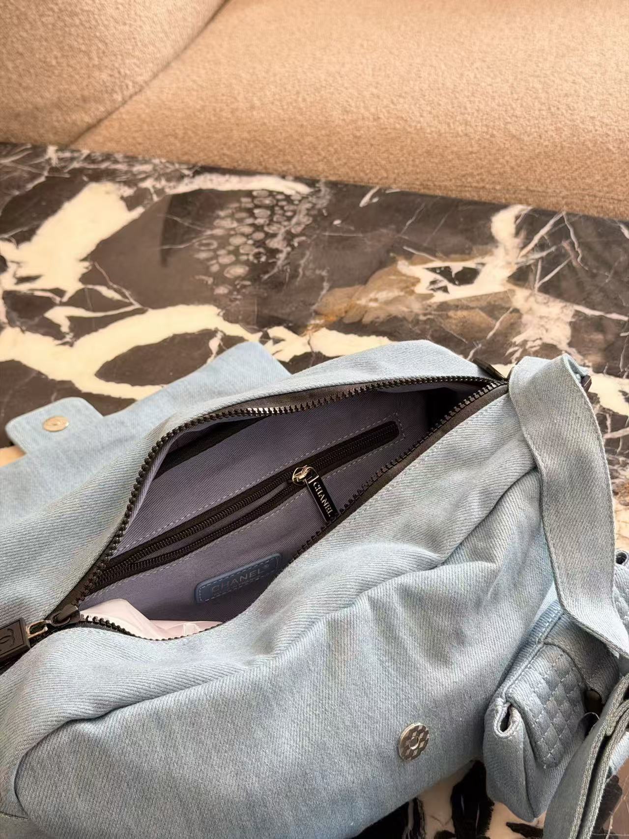 CHANE1 デニムモーターサイクルバッグ【50％割引+送料無料】