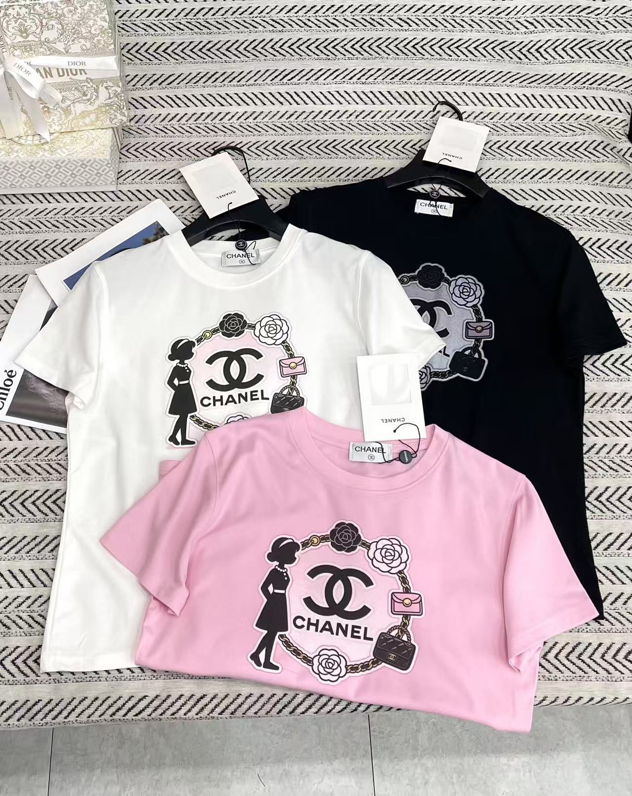 CHANE1 カメリアチェーンバッグ＆レターTシャツ【50％割引+送料無料】