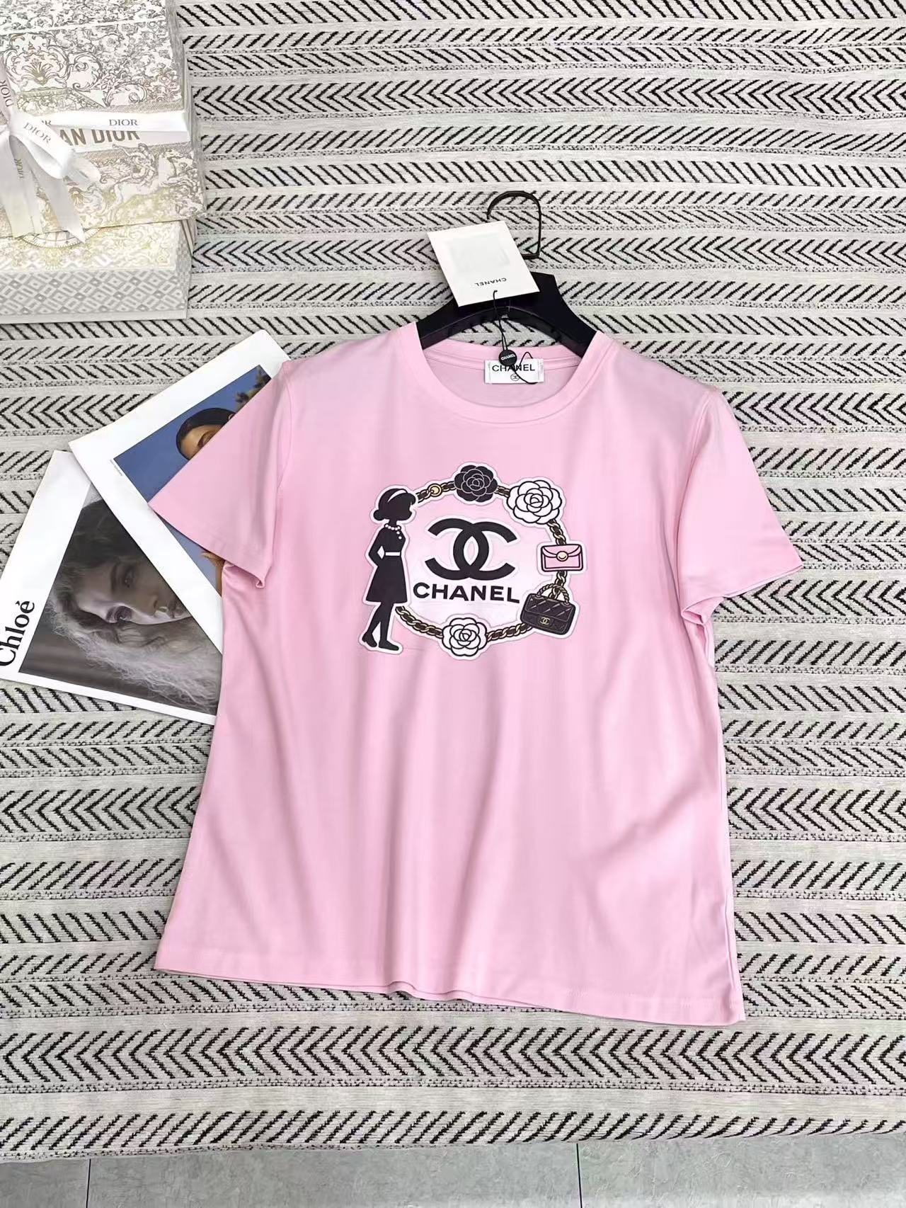 CHANE1 カメリアチェーンバッグ＆レターTシャツ【50％割引+送料無料】