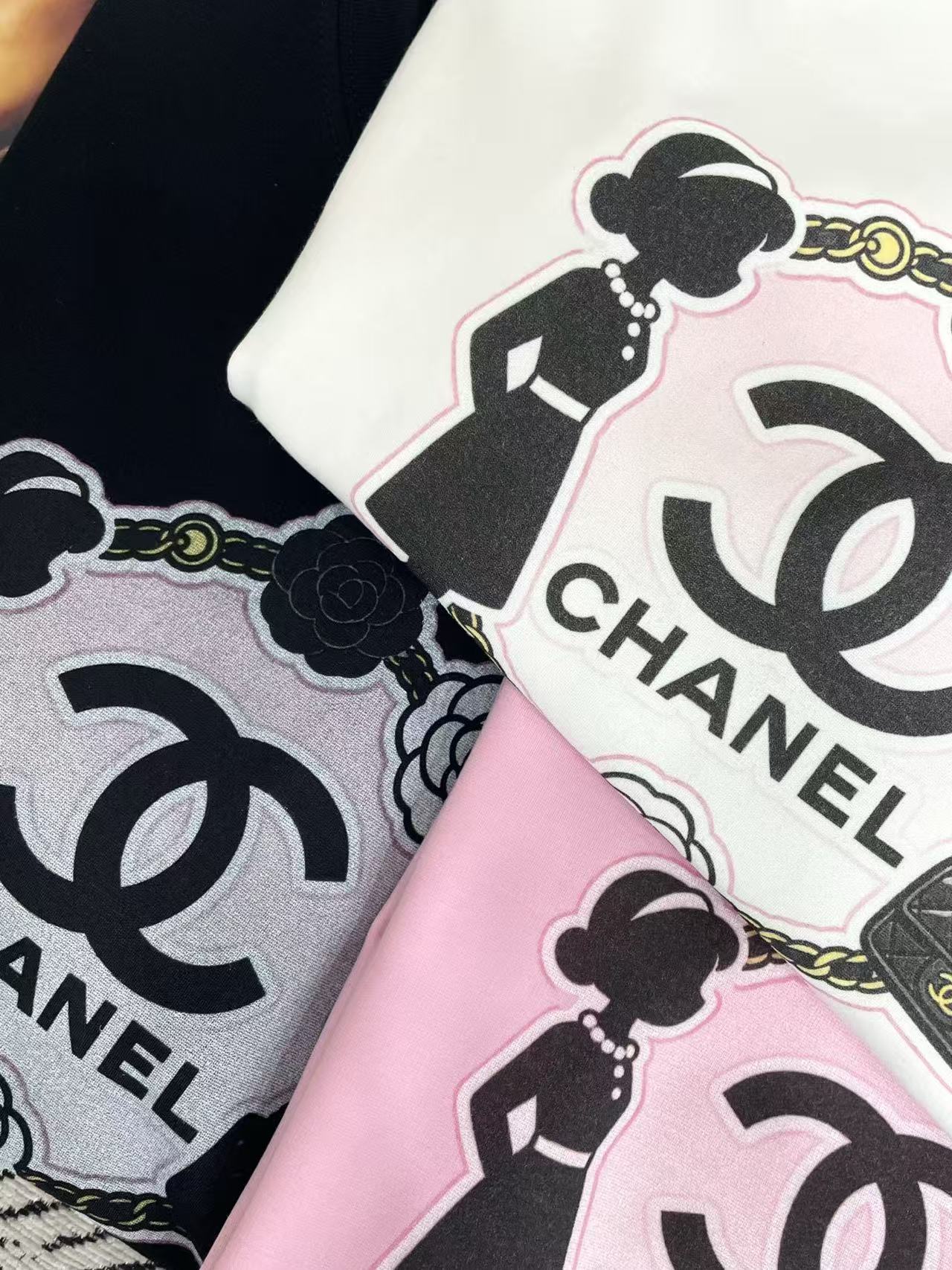 CHANE1 カメリアチェーンバッグ＆レターTシャツ【50％割引+送料無料】