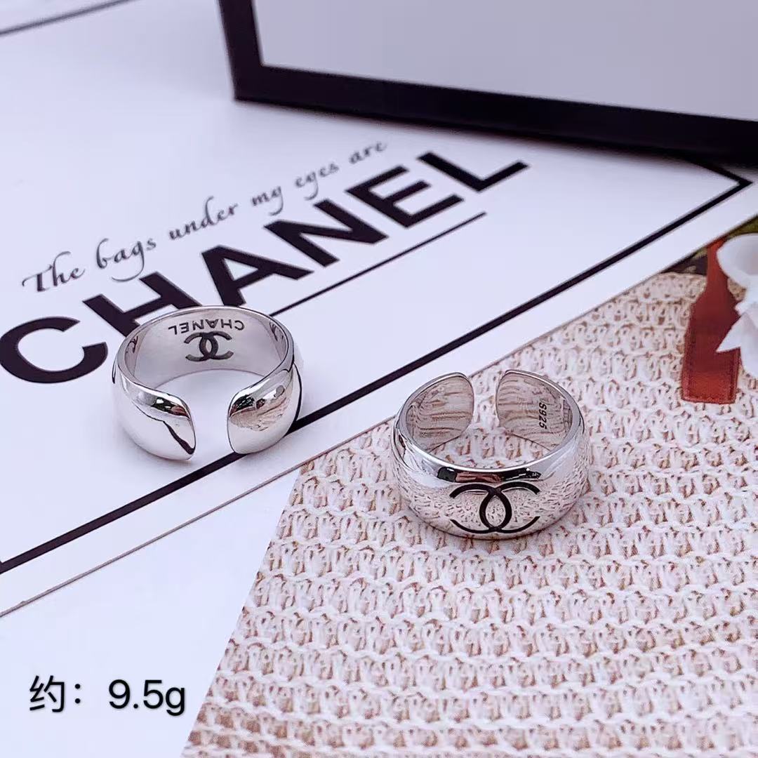 CHANE1 シンプルなダブルCオープンリング【50％割引+送料無料】