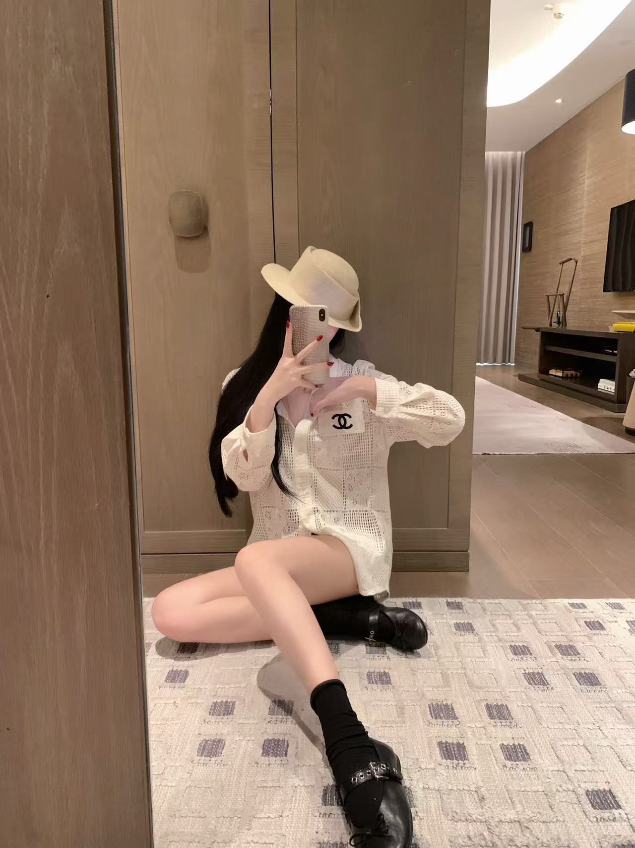 CHANE1 刺繍入りダブルCレースブラウス【50％割引+送料無料】