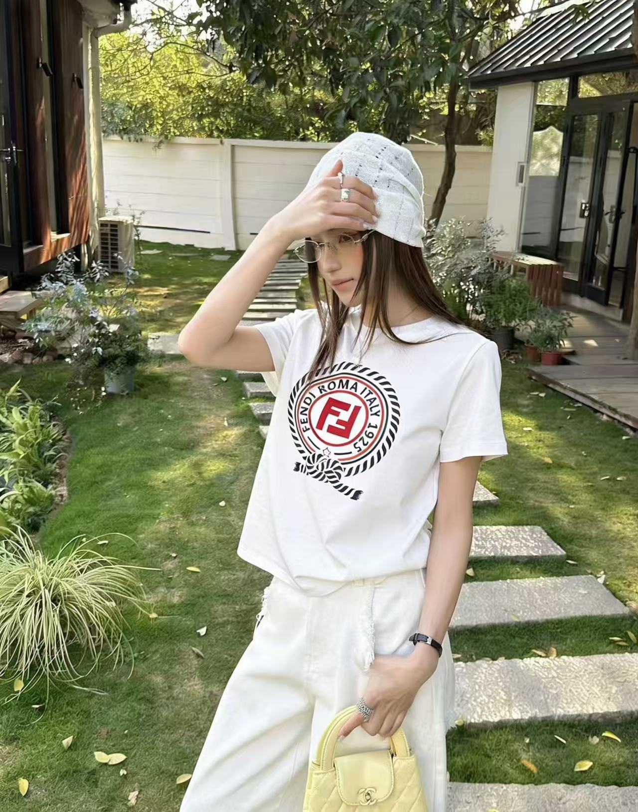 FEND1 シンプルレターTシャツ【50％割引+送料無料】