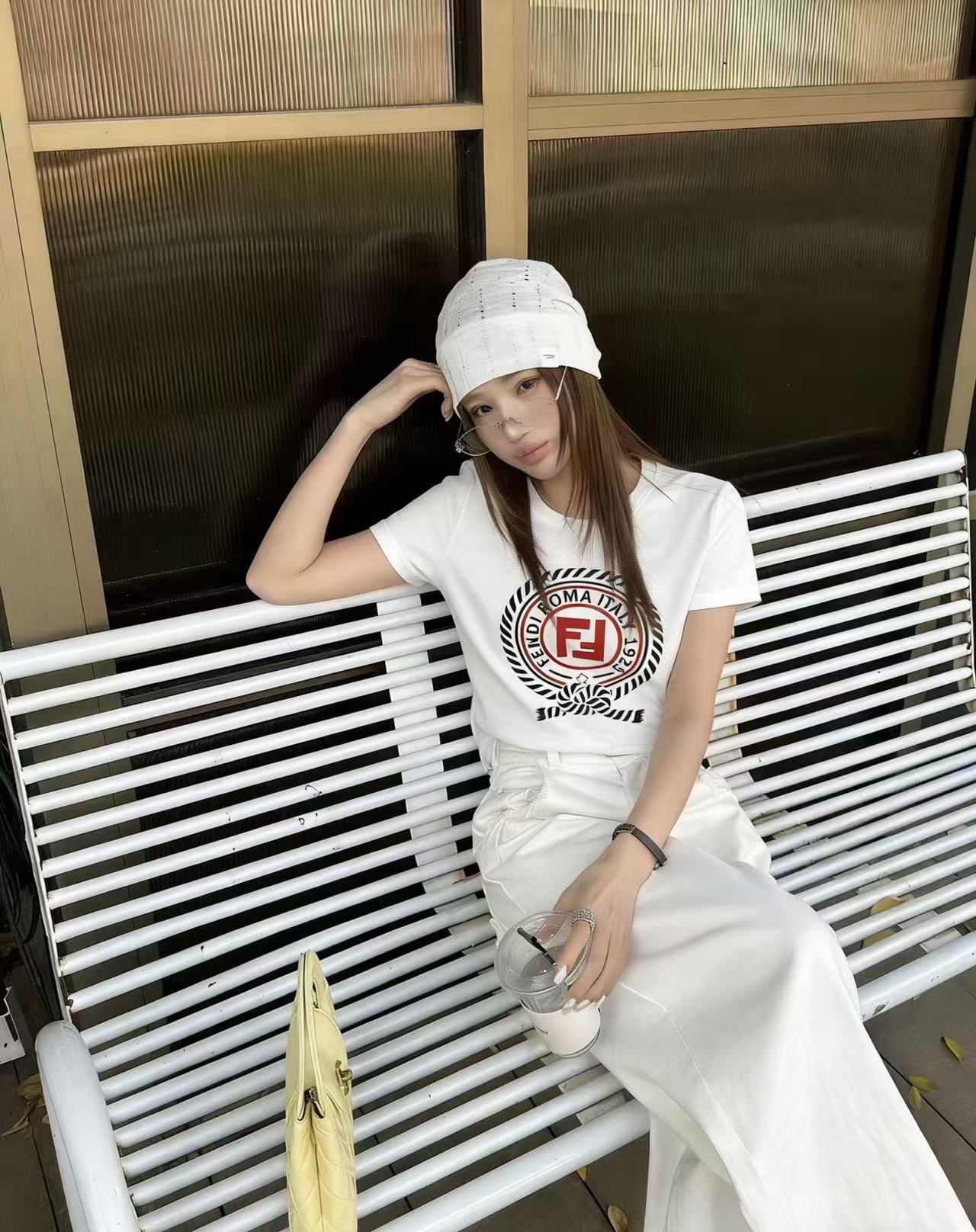 FEND1 シンプルレターTシャツ【50％割引+送料無料】