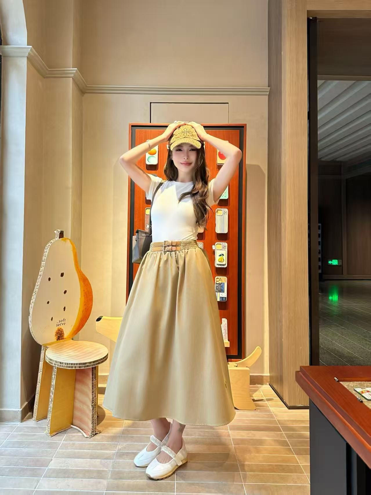 PR4DA ウエストゴム入りプリーツミディスカート【50％割引+送料無料】