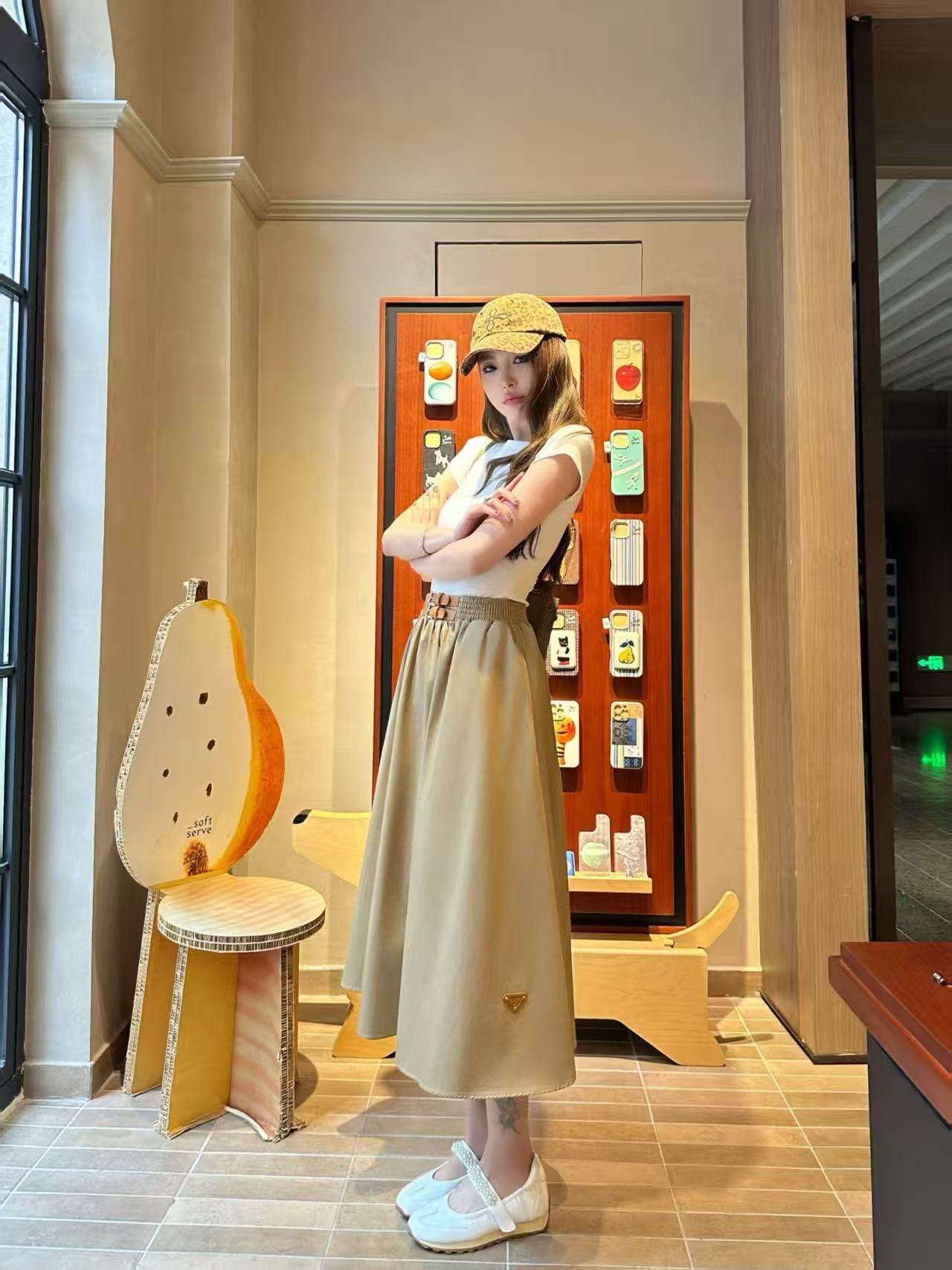 PR4DA ウエストゴム入りプリーツミディスカート【50％割引+送料無料】