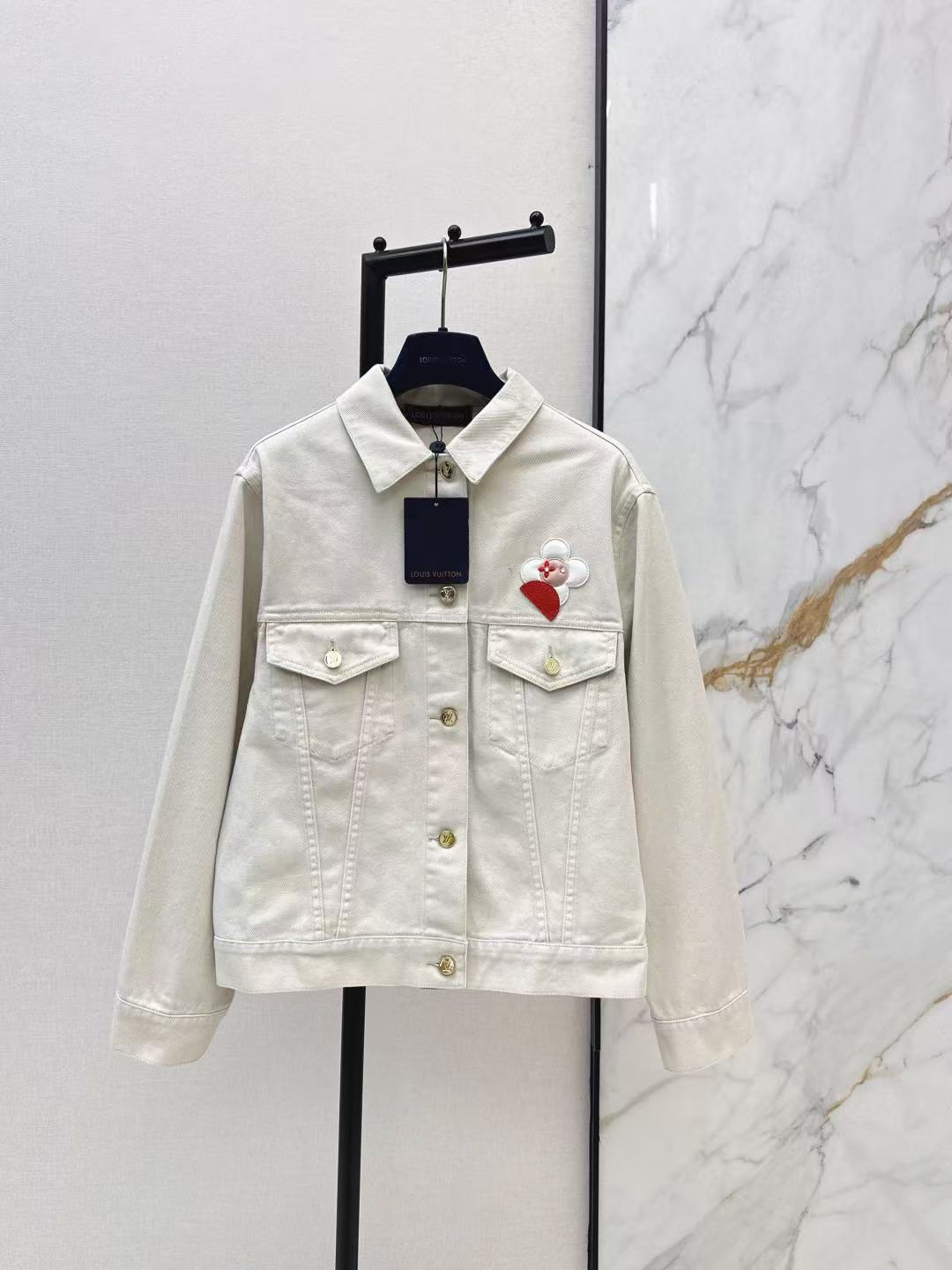 LV 四つ葉のクローバー デニムショートパンツ＆ジャケット 2点セット【50％割引+送料無料】