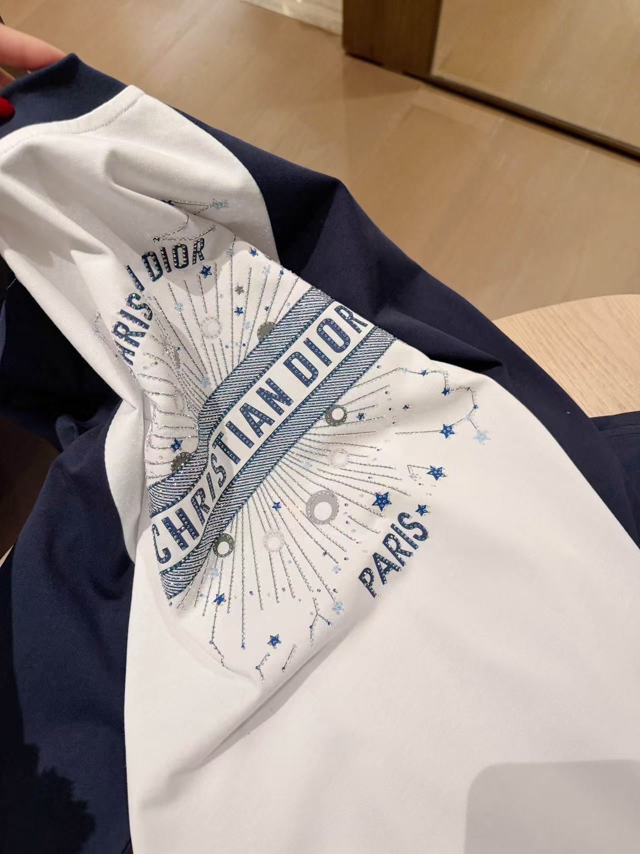 DIOR カラーブロック レタリング 長袖Tシャツ【50％割引+送料無料】