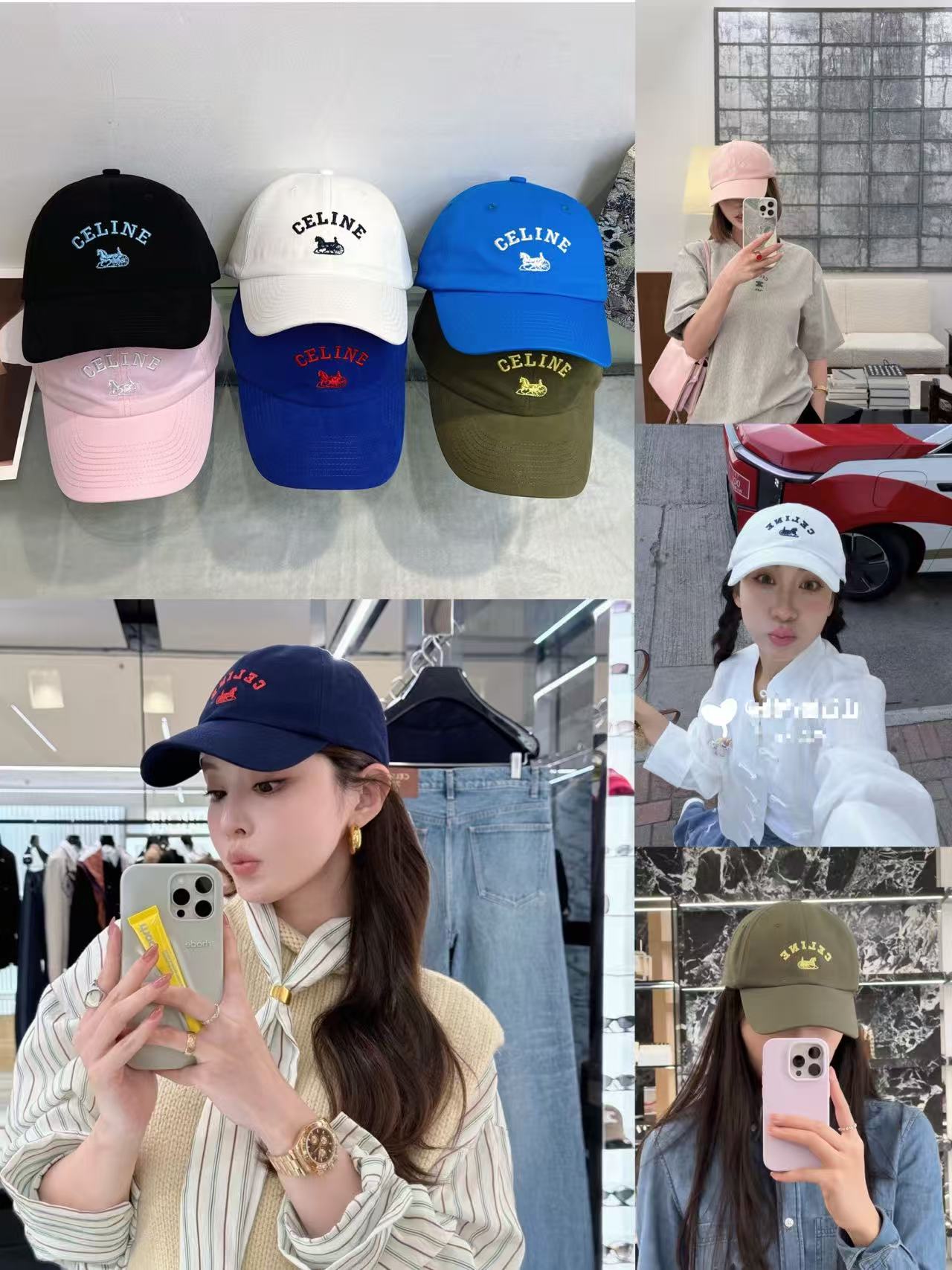 CEL1NE刺繍入りレターベースボールキャップ【50％割引+送料無料】