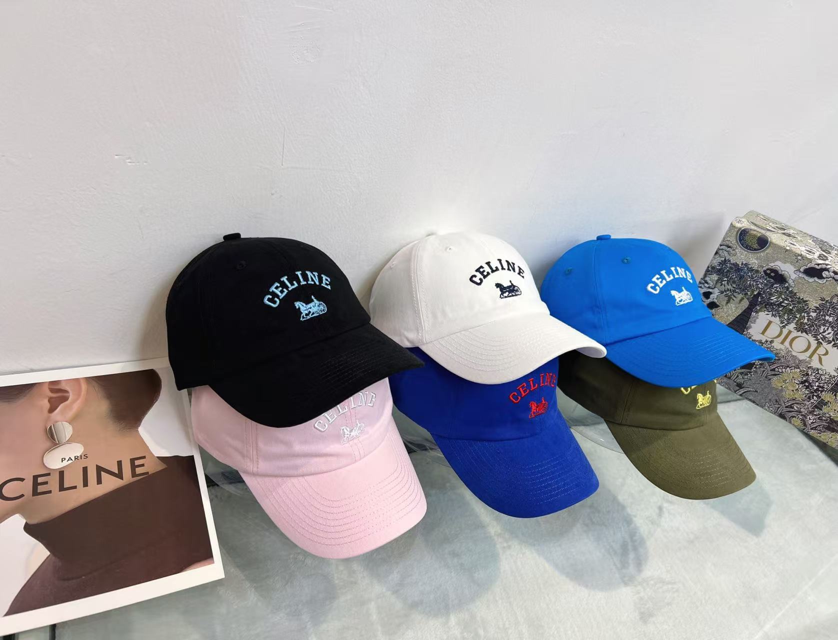 CEL1NE刺繍入りレターベースボールキャップ【50％割引+送料無料】