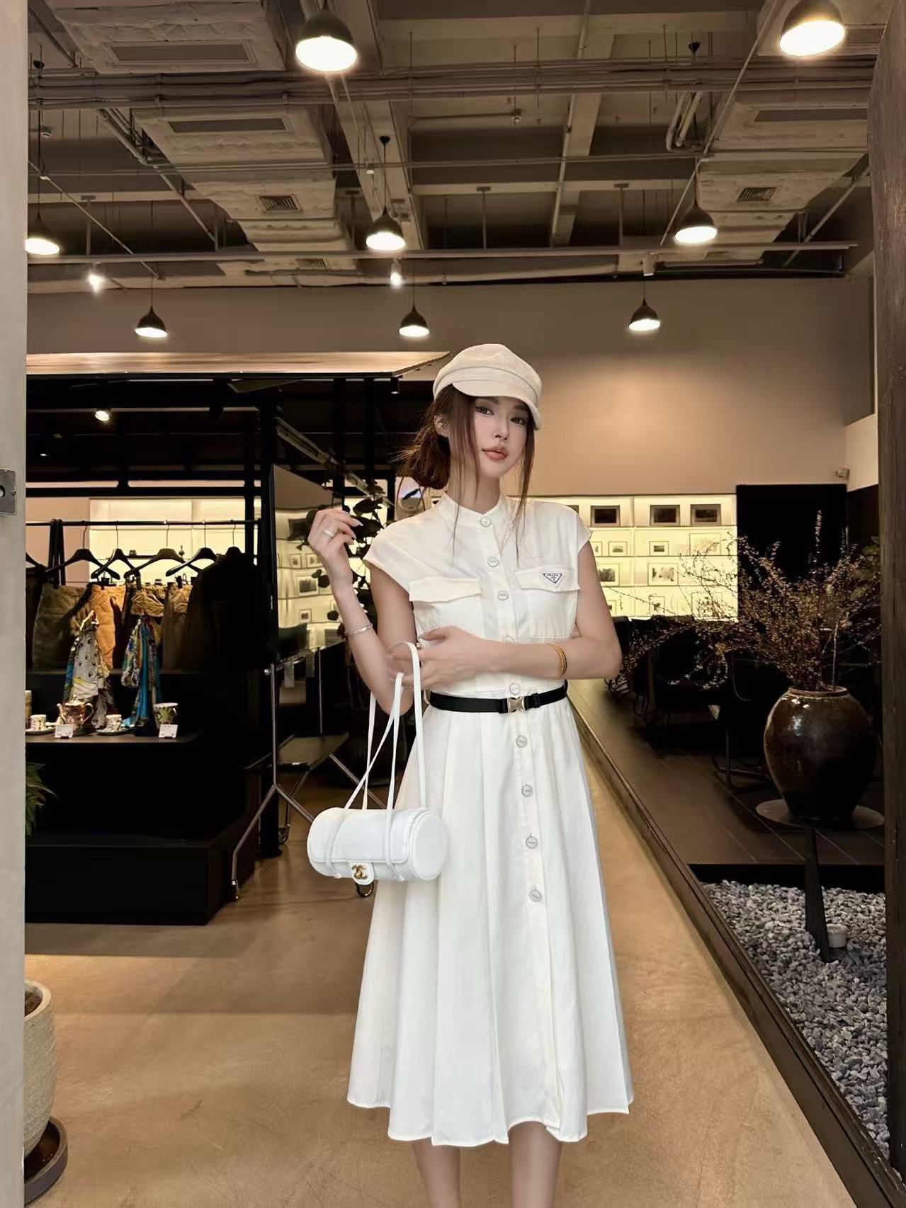 PR4DA 高品質トライアングルロゴ ノースリーブドレス【50％割引+送料無料】