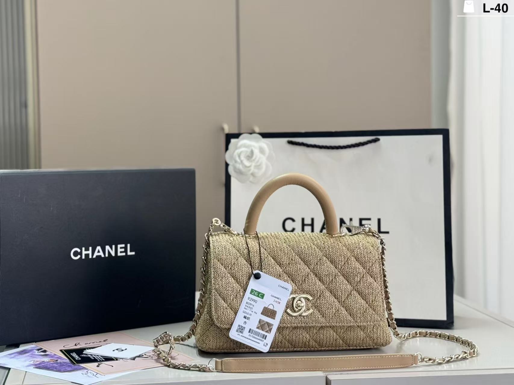 CHANE1クラシックなチェック柄ハンドバッグ【50％割引+送料無料】