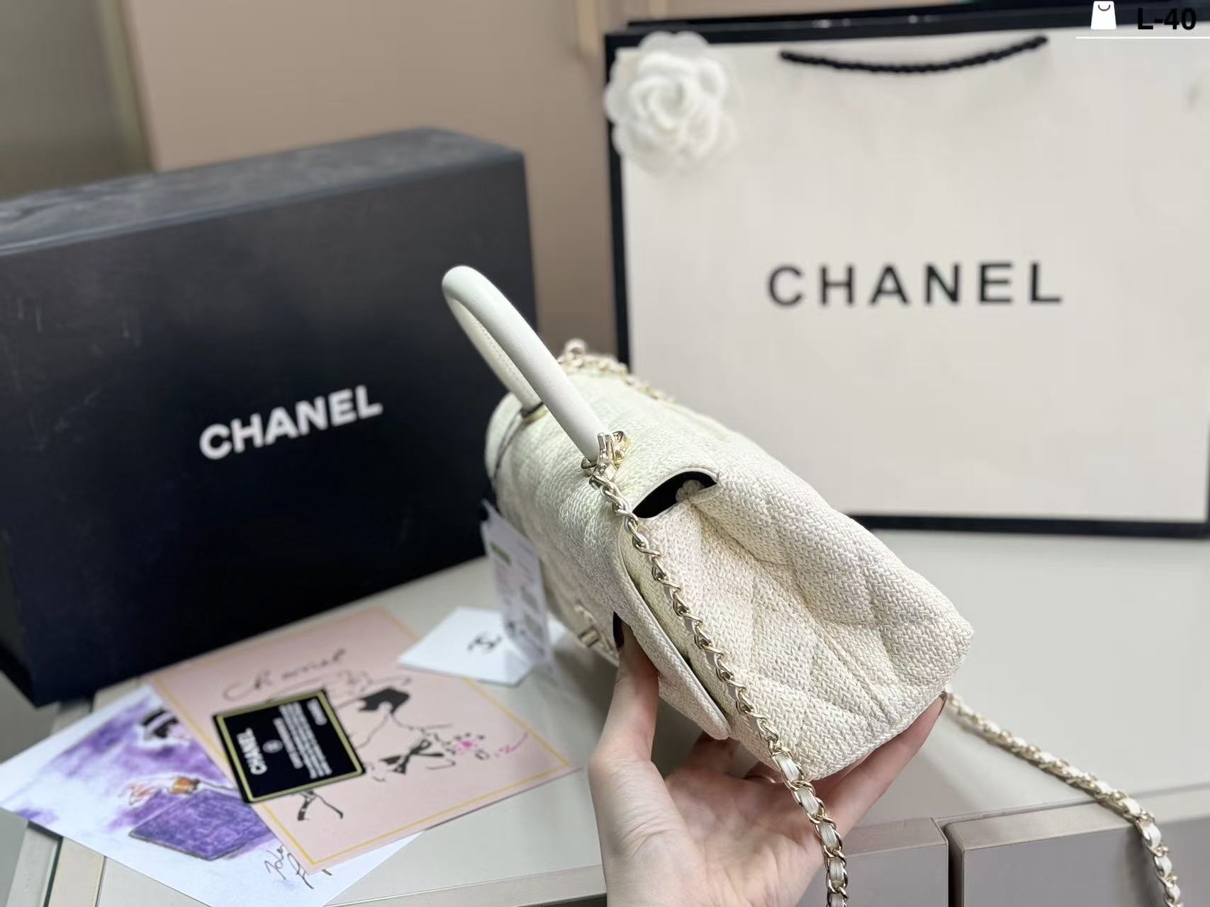 CHANE1クラシックなチェック柄ハンドバッグ【50％割引+送料無料】