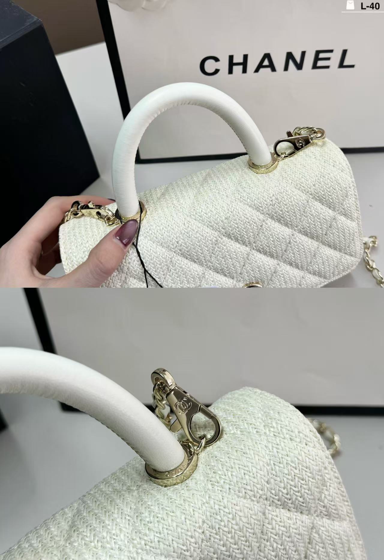 CHANE1クラシックなチェック柄ハンドバッグ【50％割引+送料無料】