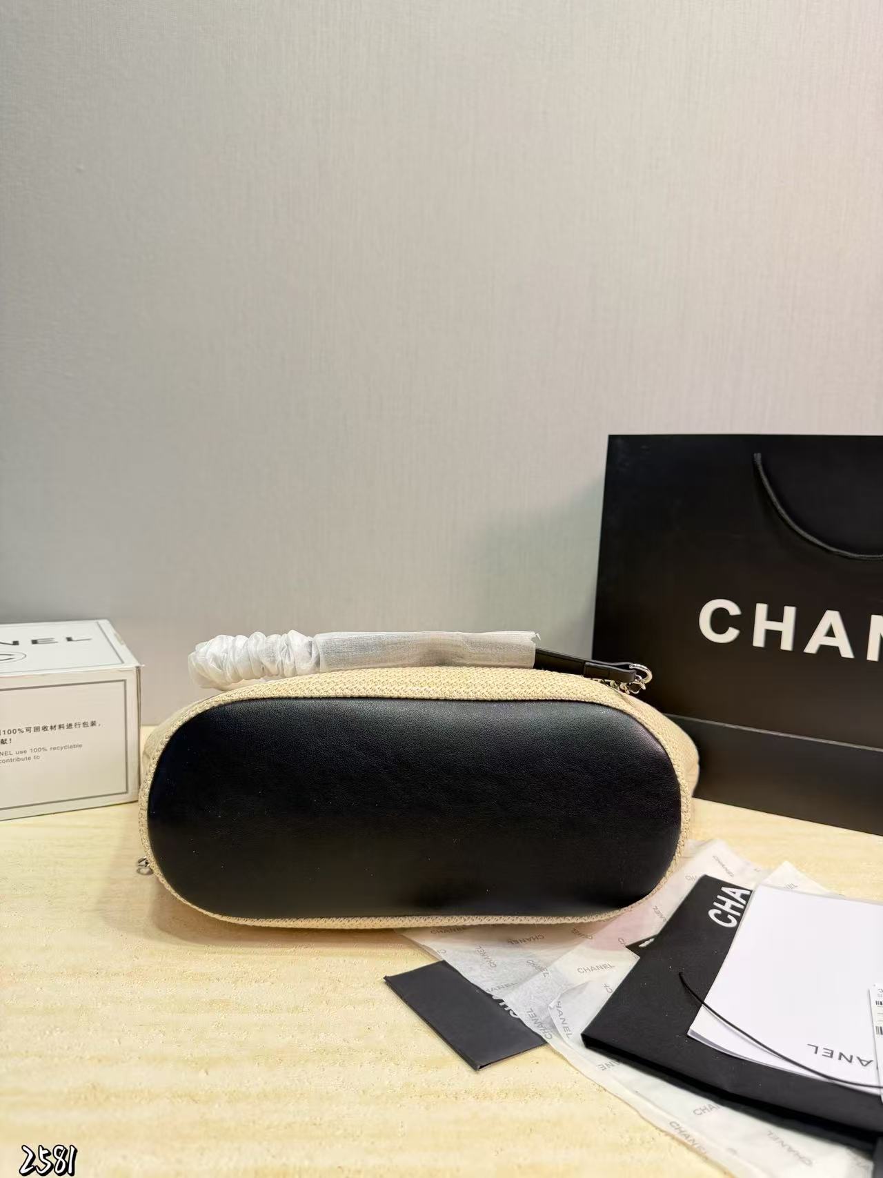 CHANE1 チェーンストロー織りショッピングバッグ【50％割引+送料無料】