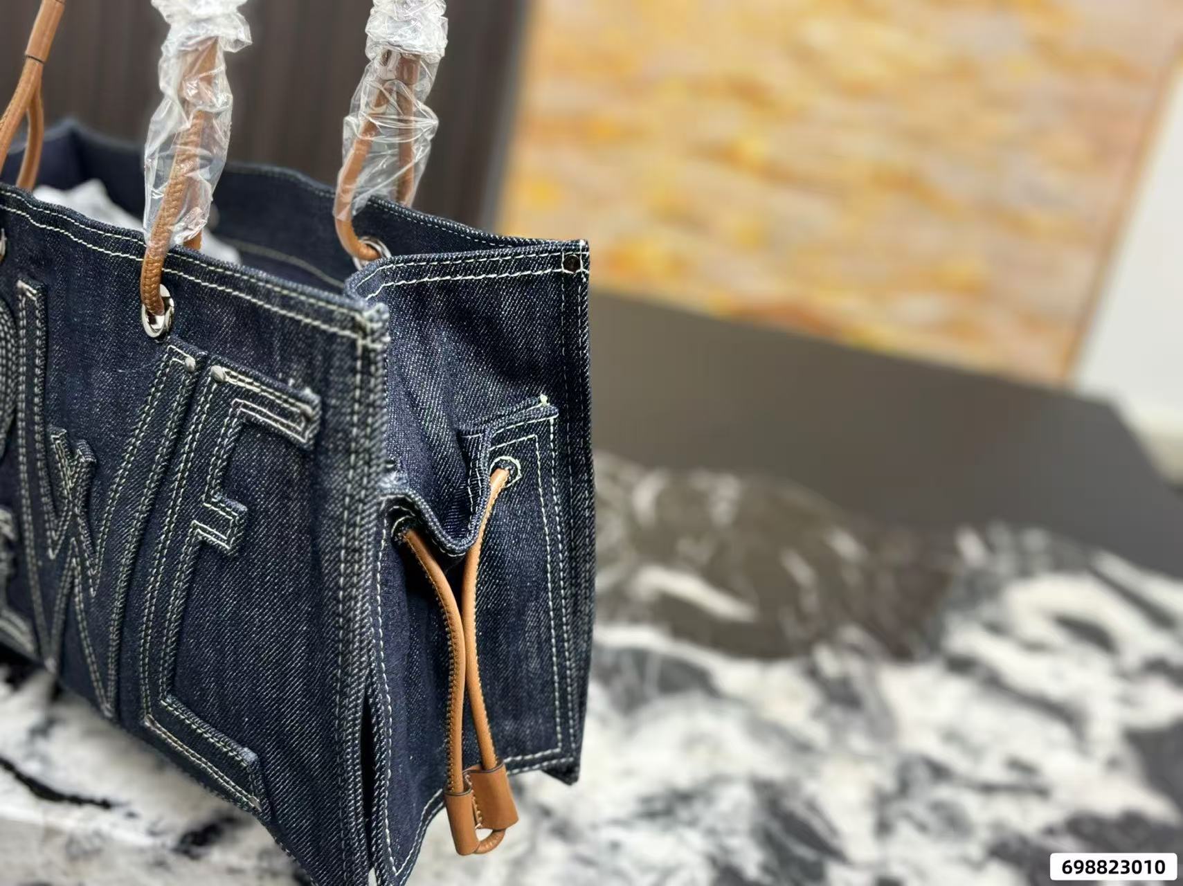 L0WEW デニムトートバッグ【50％割引+送料無料】