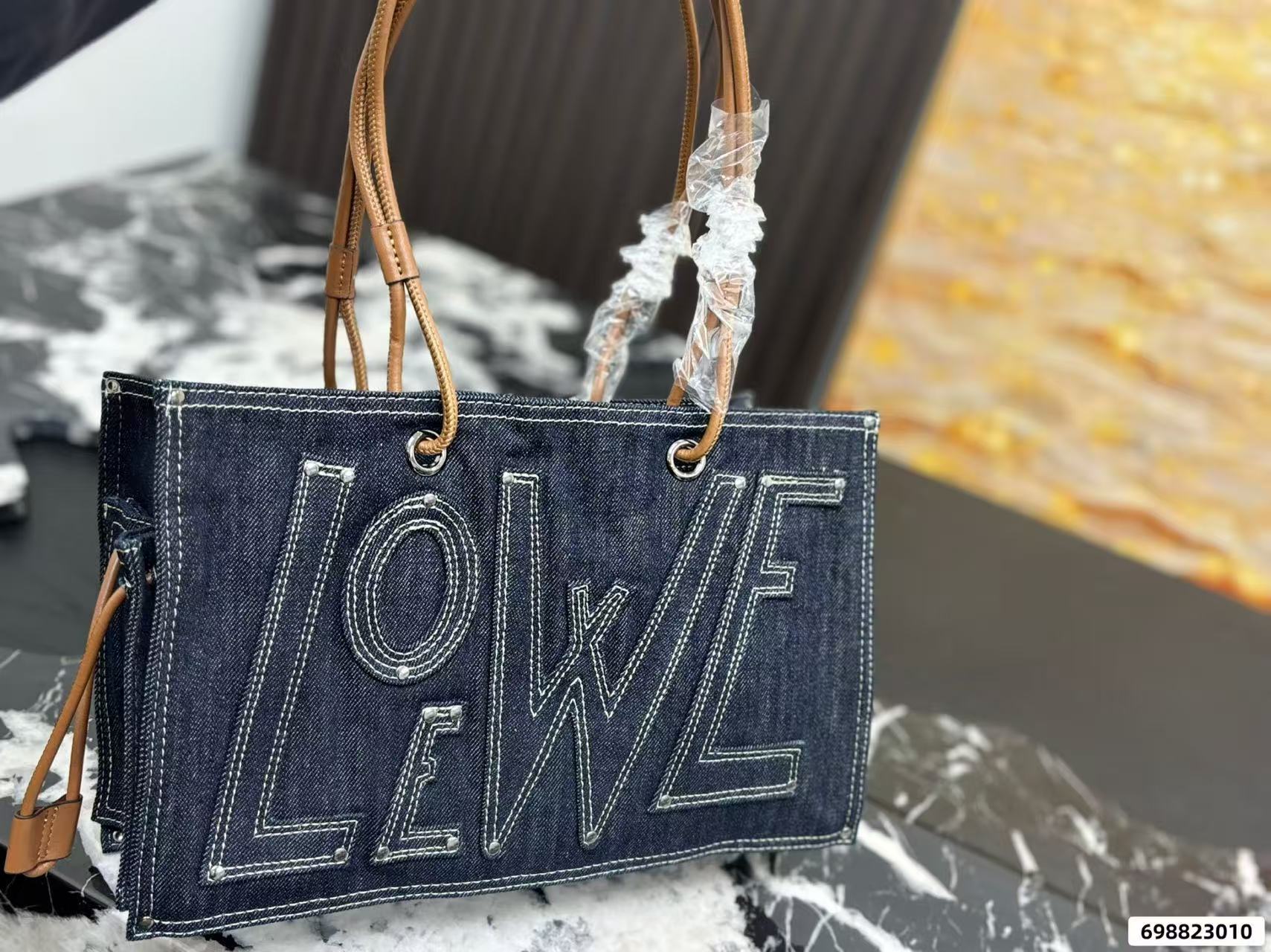 L0WEW デニムトートバッグ【50％割引+送料無料】