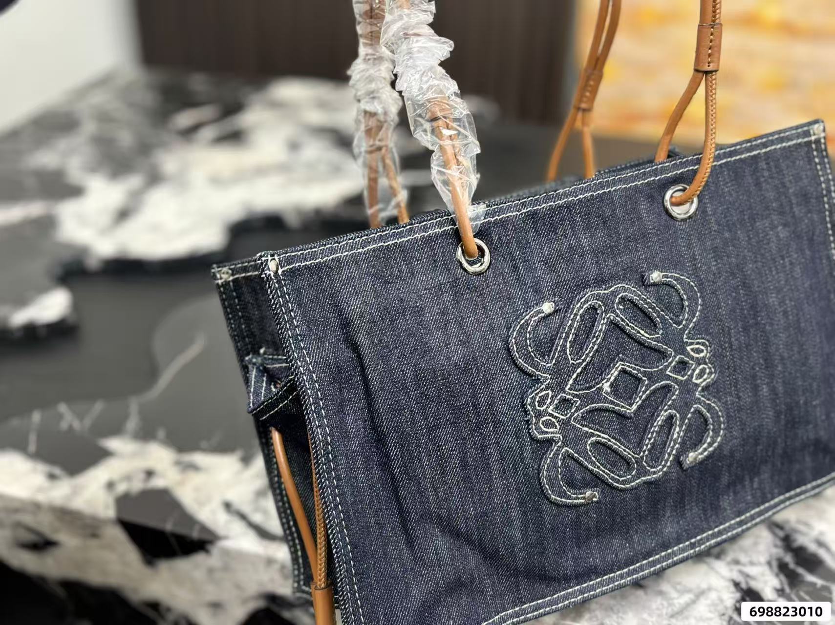 L0WEW デニムトートバッグ【50％割引+送料無料】