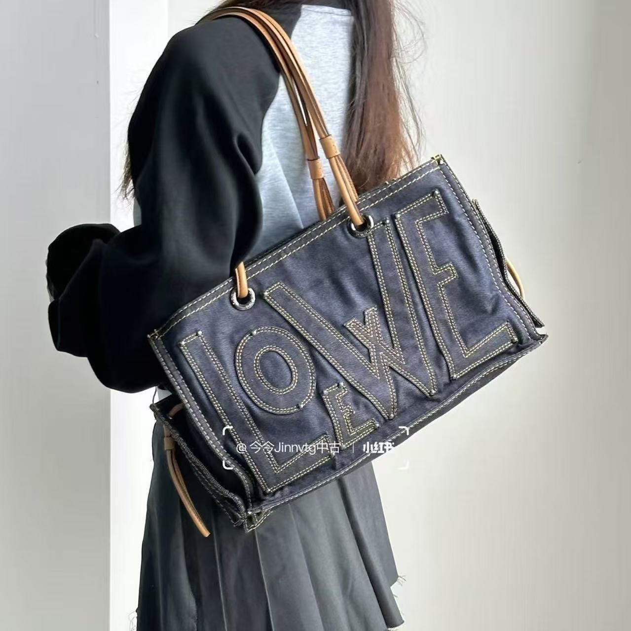 L0WEW デニムトートバッグ【50％割引+送料無料】