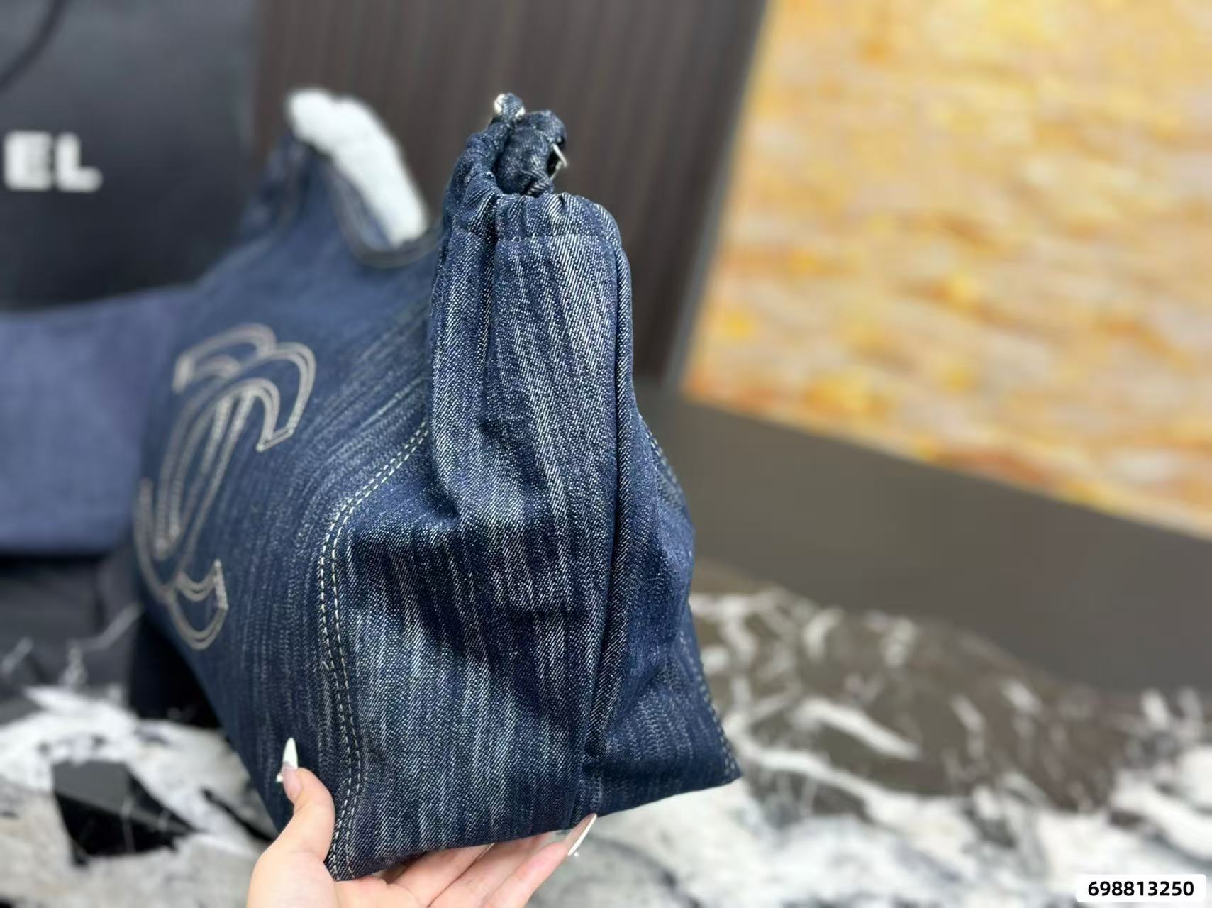 CHANE1 チェーンデニムトートバッグ【50％割引+送料無料】