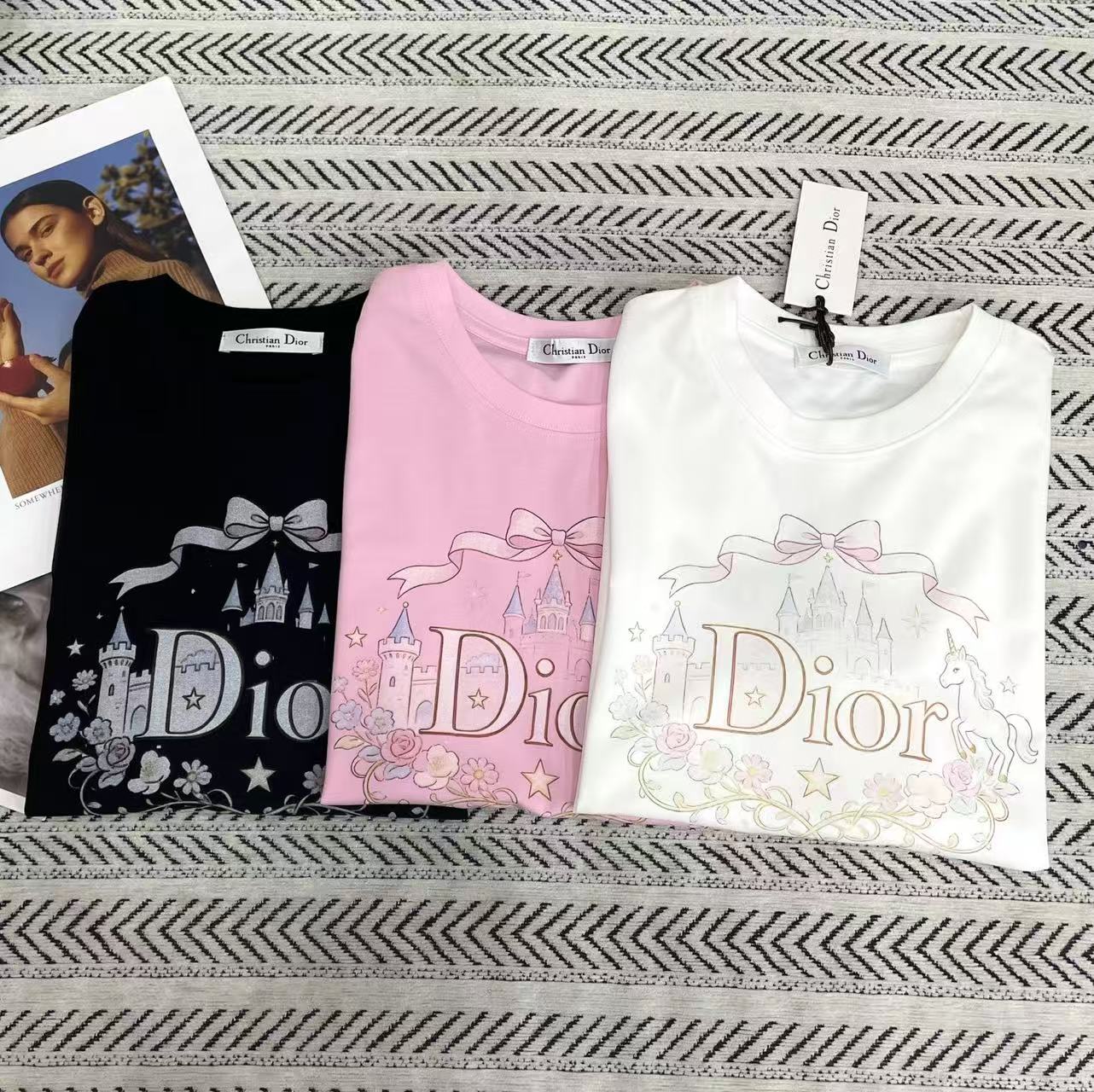 DI0Rお城とポニー柄Tシャツ【50％割引+送料無料】