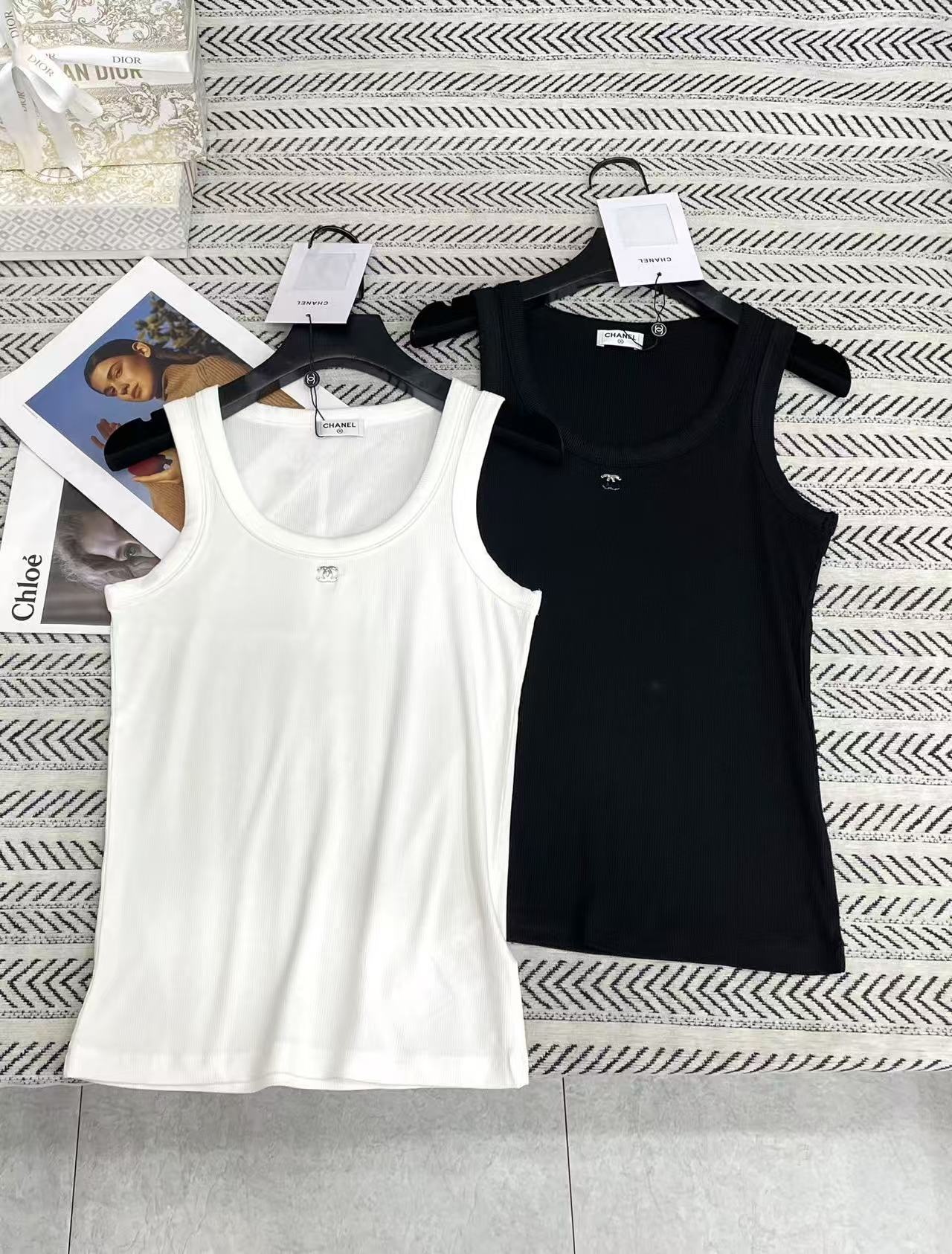 CHANE1 シンプルダブルCベストTシャツ【50％割引+送料無料】