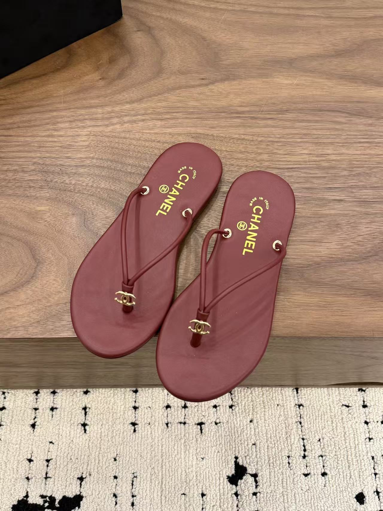 CHANE1 高品質シンプルダブルCスリッパ【50％割引+送料無料】