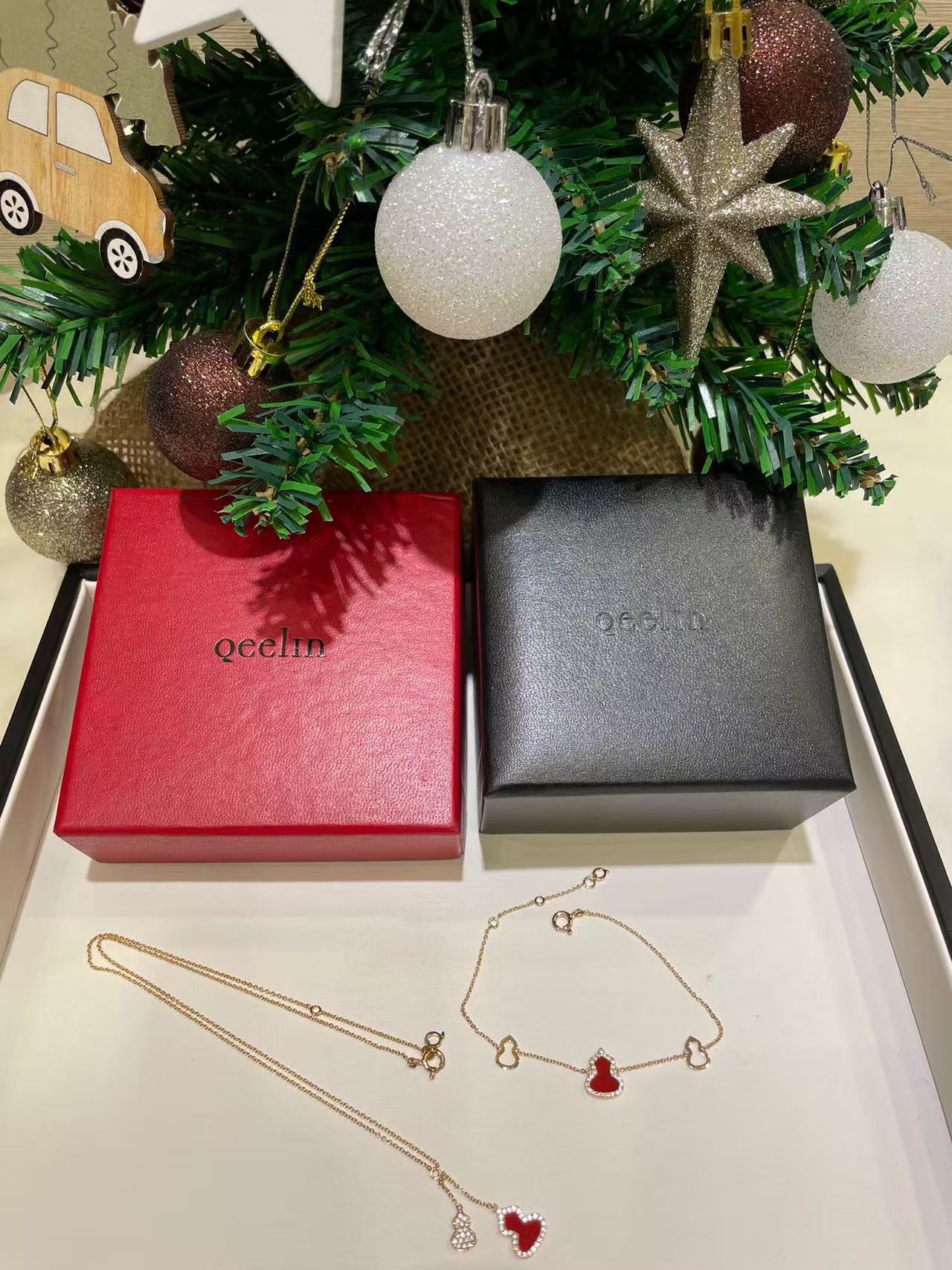 Qeel1n ひょうたんブレスレット＋ネックレス 2点セット【50％割引+送料無料】