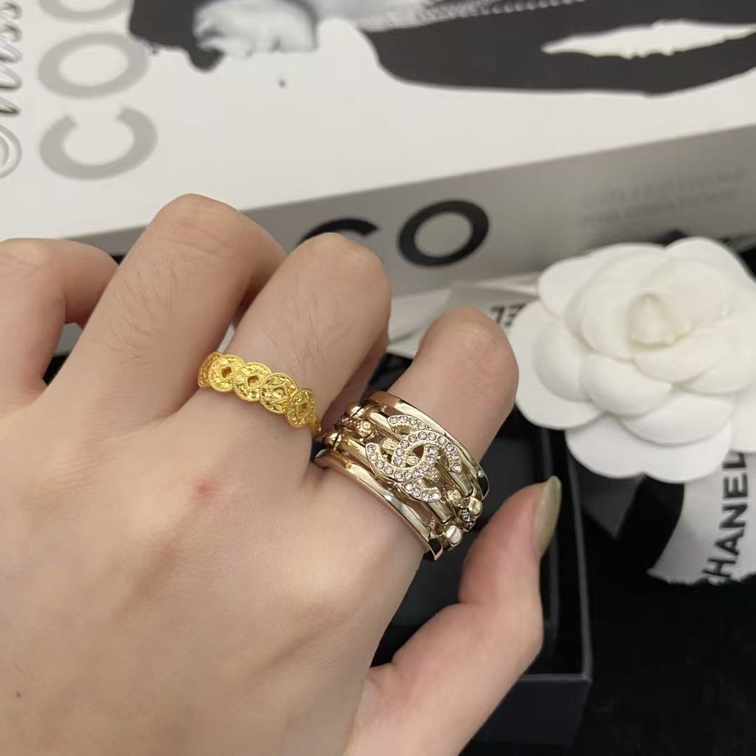 CHANE1 ダブルC 中空リング【50％割引+送料無料】