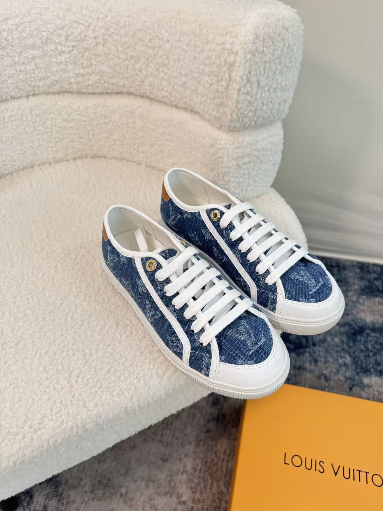 LVプリント レースアップ カジュアルシューズ【50％割引+送料無料】