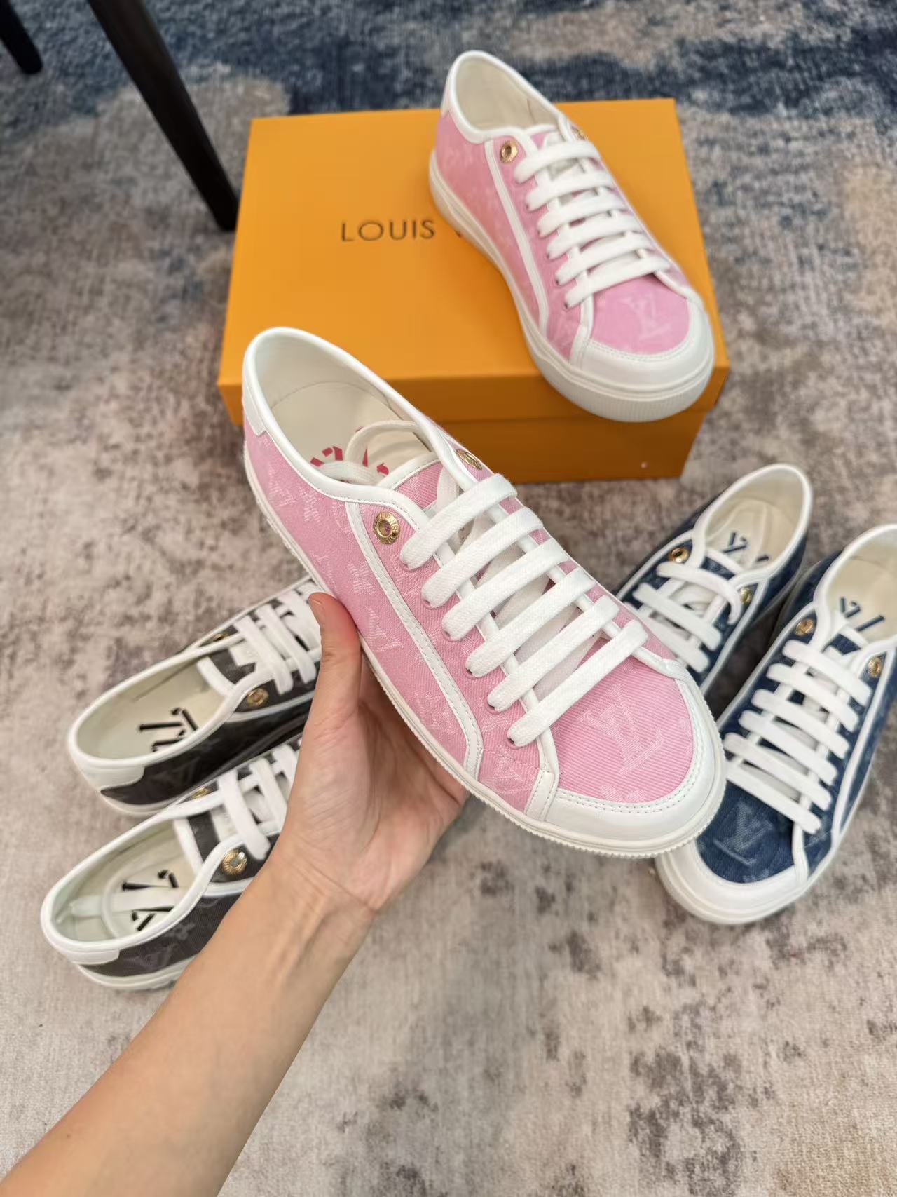 LVプリント レースアップ カジュアルシューズ【50％割引+送料無料】