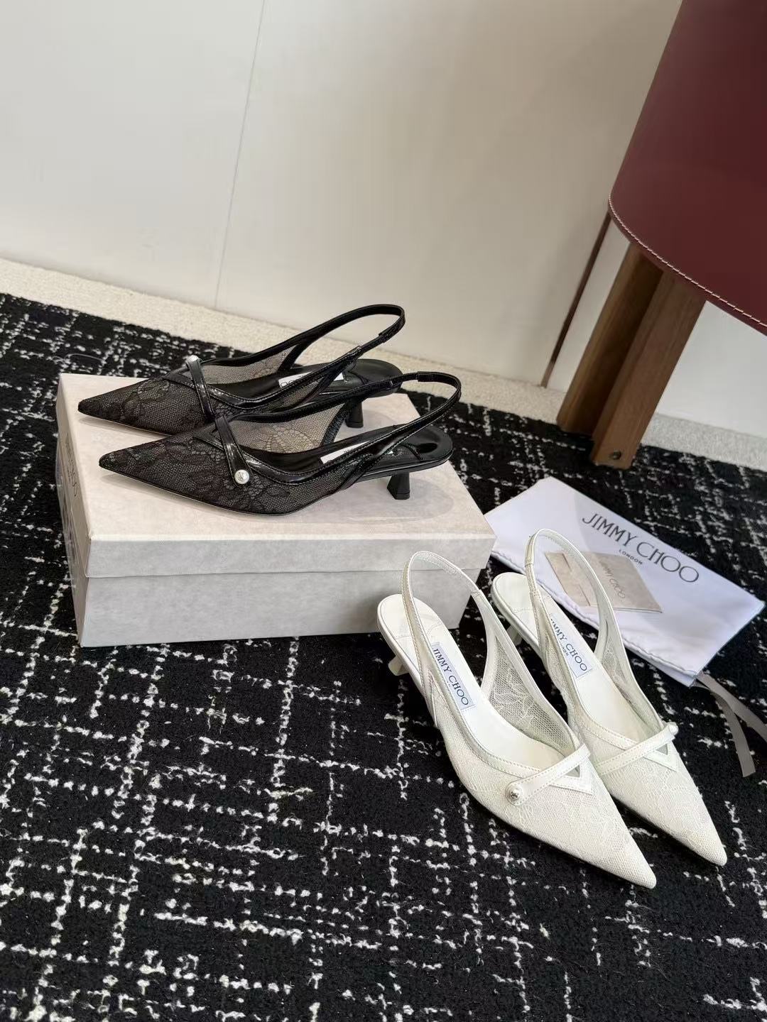 DI0R高品質レース オープンバック ローヒールシューズ【50％割引+送料無料】