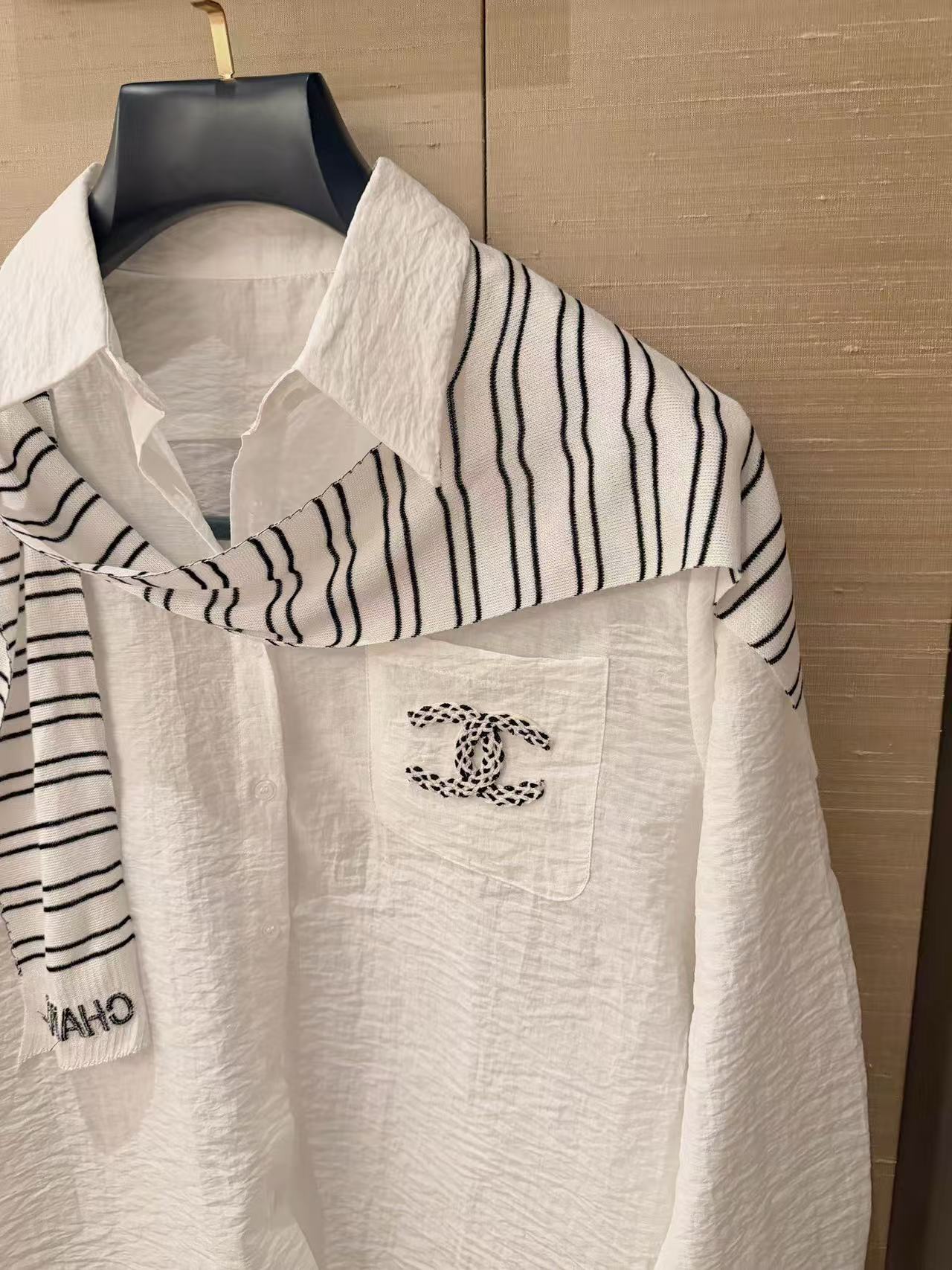 CHANE1 ダブルCシャツ＋スカーフ【50％割引+送料無料】